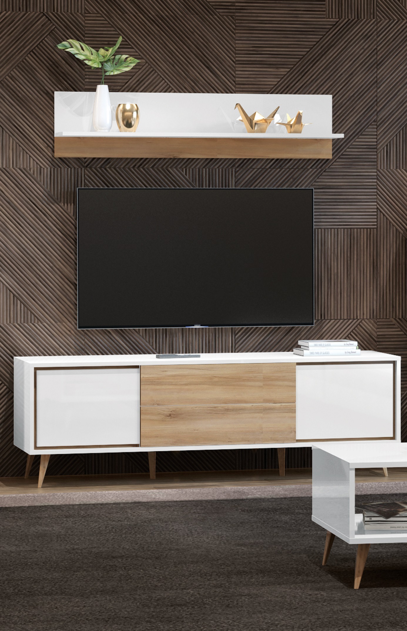 Home affaire TV-Board »Vida« (H/B/T): 58/180/47cm, UV lackiert, hochglänzen günstig online kaufen