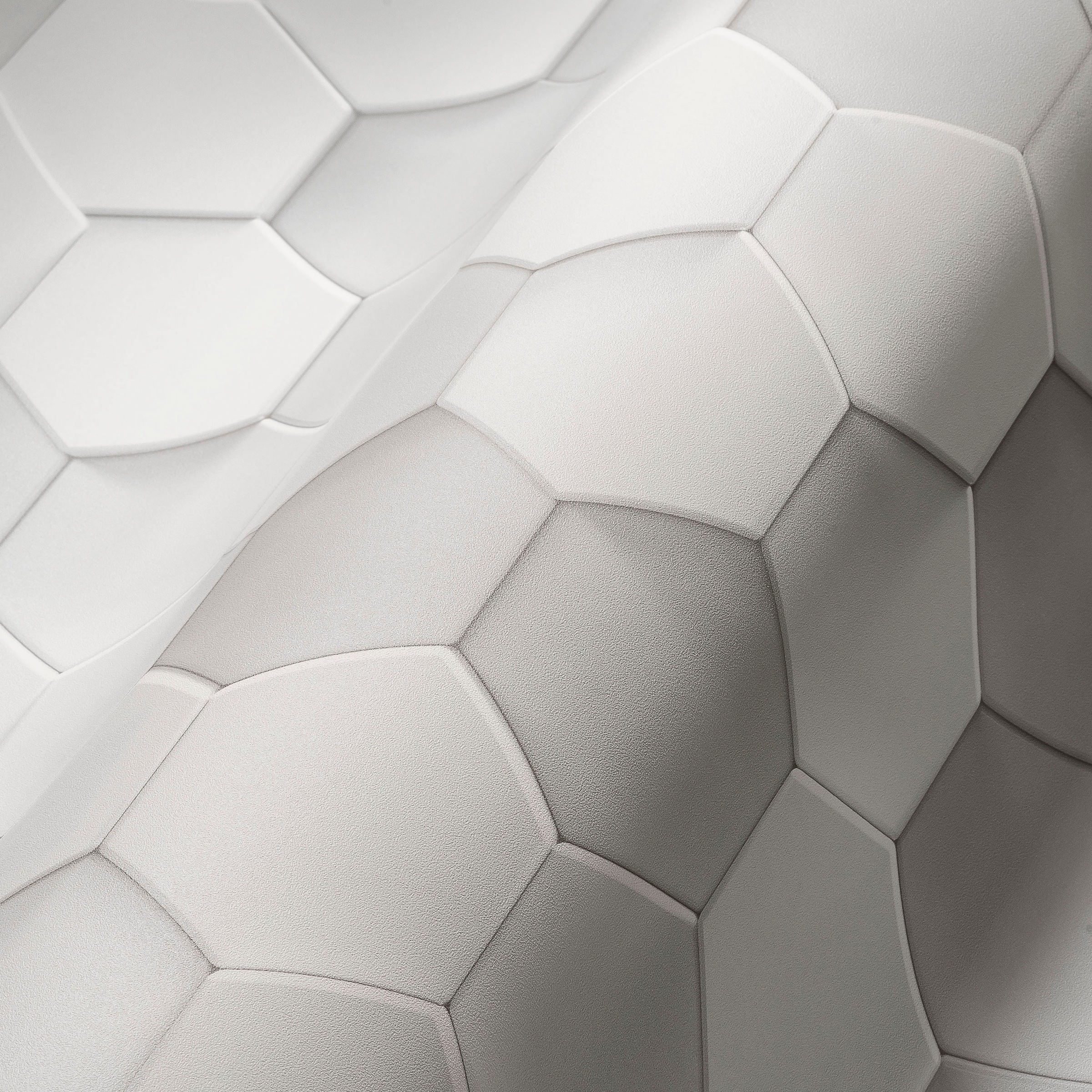 A.S. Création Vliestapete »PintWalls 3D Wabenmuster Hexagon«, matt-gemustert-neutral, 3D Tapete Grafiktapete Tapete Wabenmuster Tapeten Wohnzimmer modern