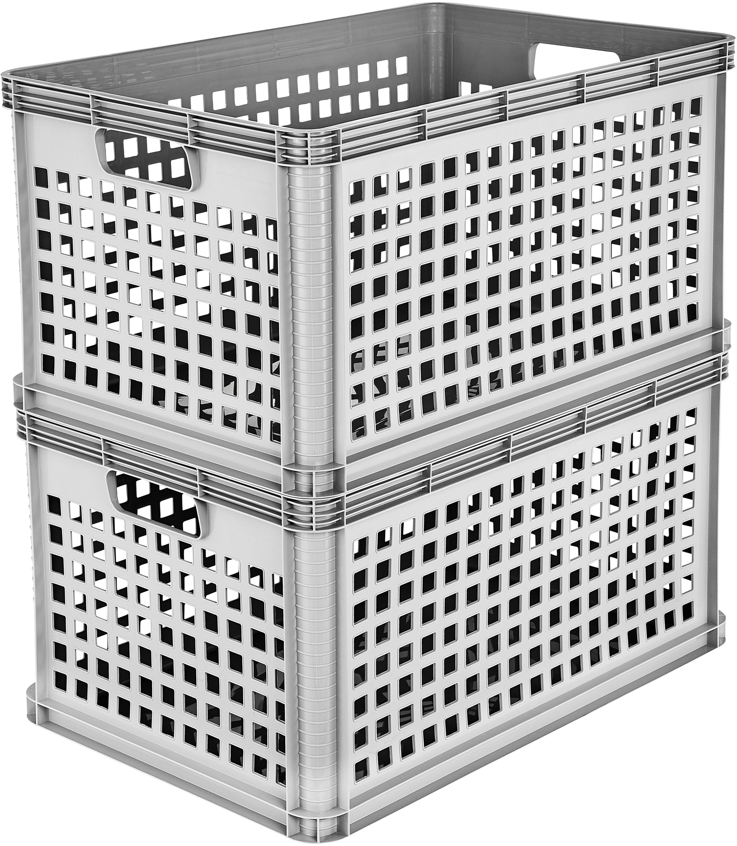 keeeper Transportbehälter »Transportkorb robert, 3er Set, 64 L, 60 x 40 x 32 cm« 40 cm breit 32 cm hoch 60 cm lang Set, 3 Stk. tlg. säure- und laugenbeständig, 60 kg Tragkraft