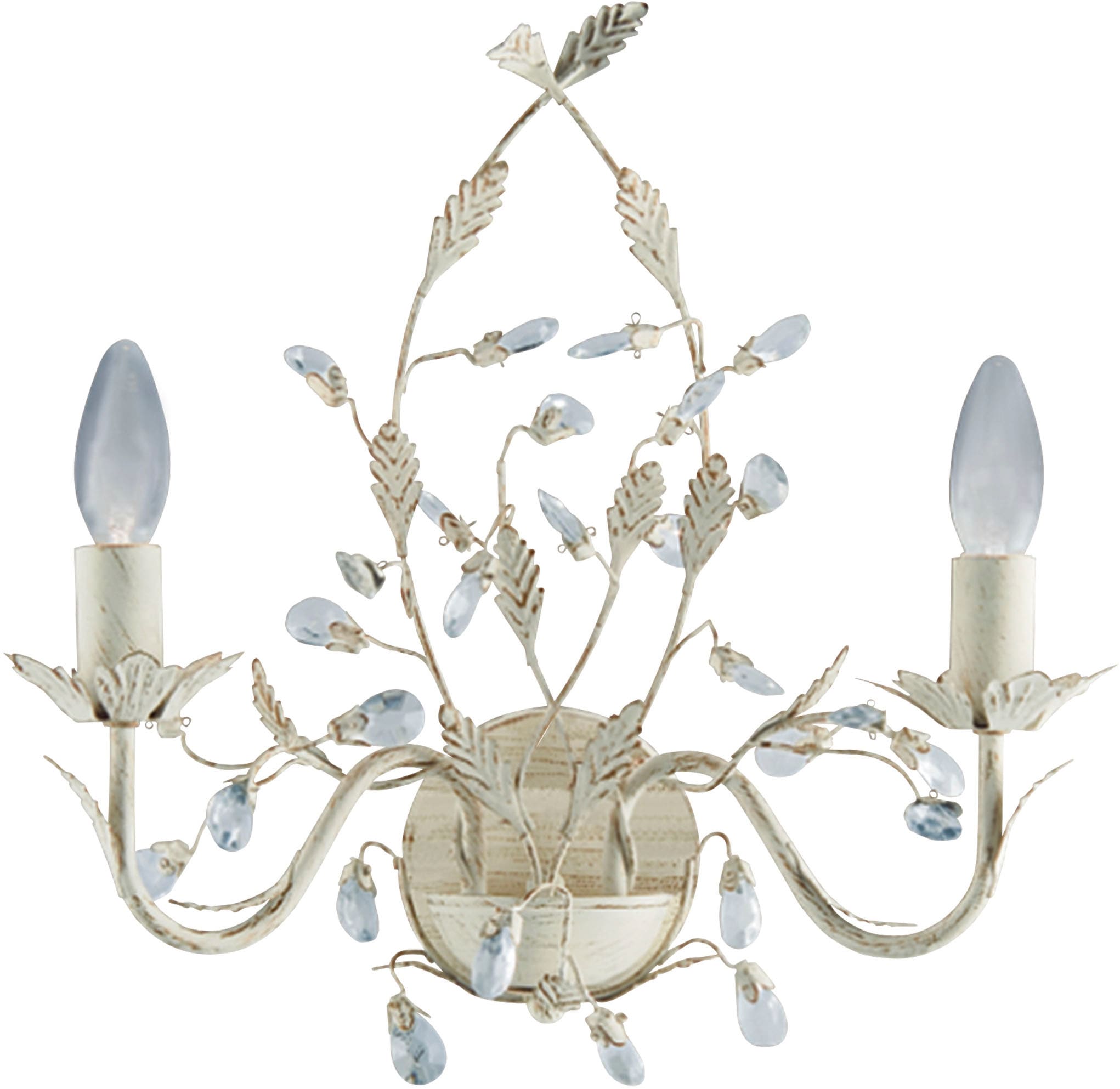 Searchlight Wandleuchte »Alamandite 2Lt Wandleuchte - Cremefarbig und Gold« E14 1 Stk.