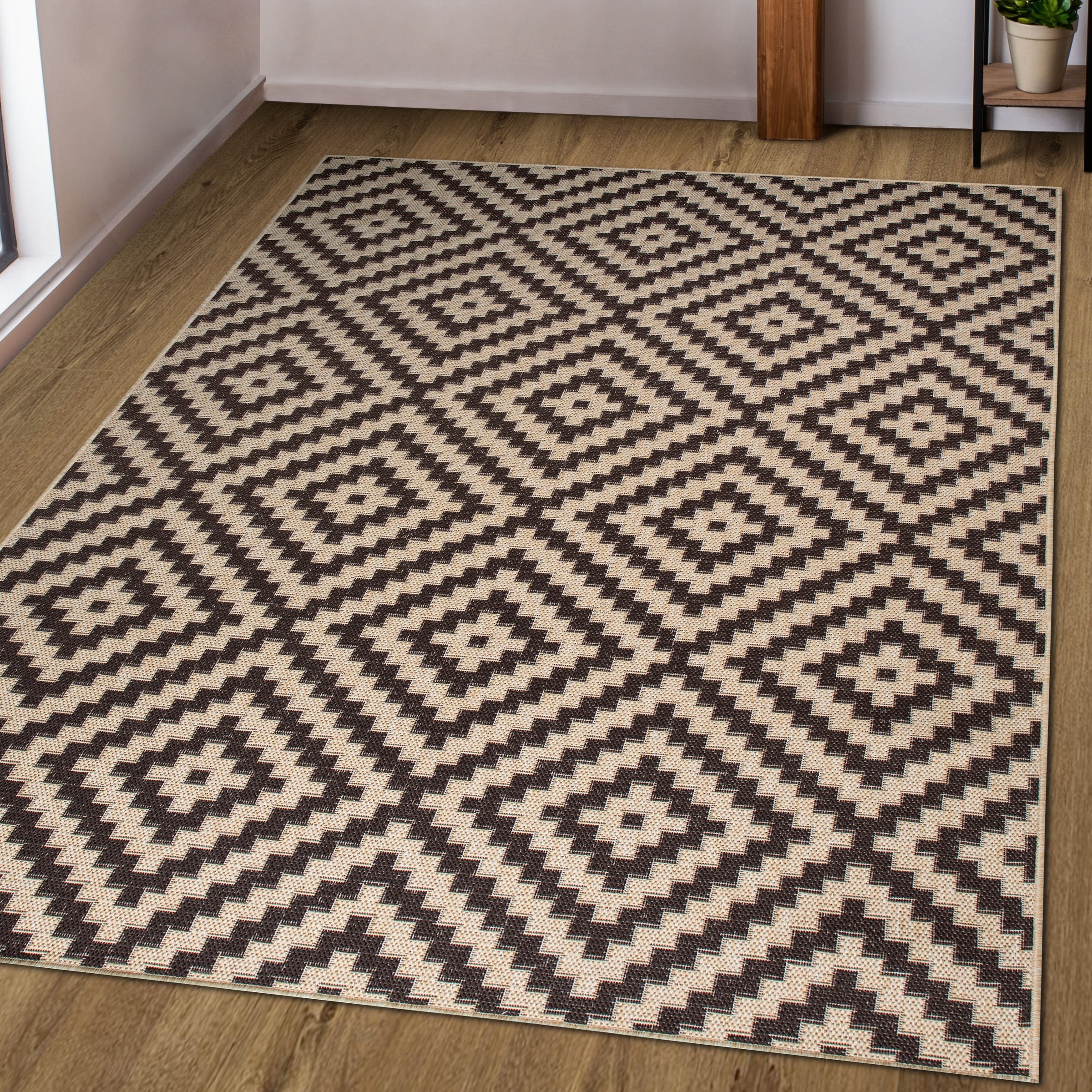 my home Teppich »Cordoba auch als Läufer erhältlich«, rechteckig, 3 mm Höhe, In- und Outdoor geeignet, Sisal-Optik, Wetterfest & UV-beständig, Boho