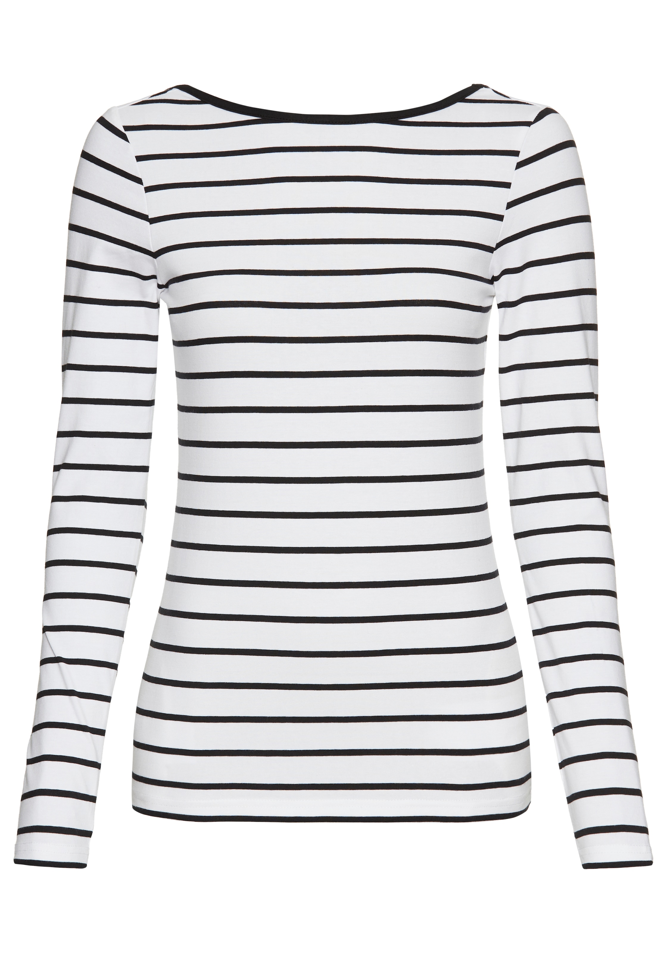 Laura Scott Langarmshirt, mit tiefem Rückenausschnitt