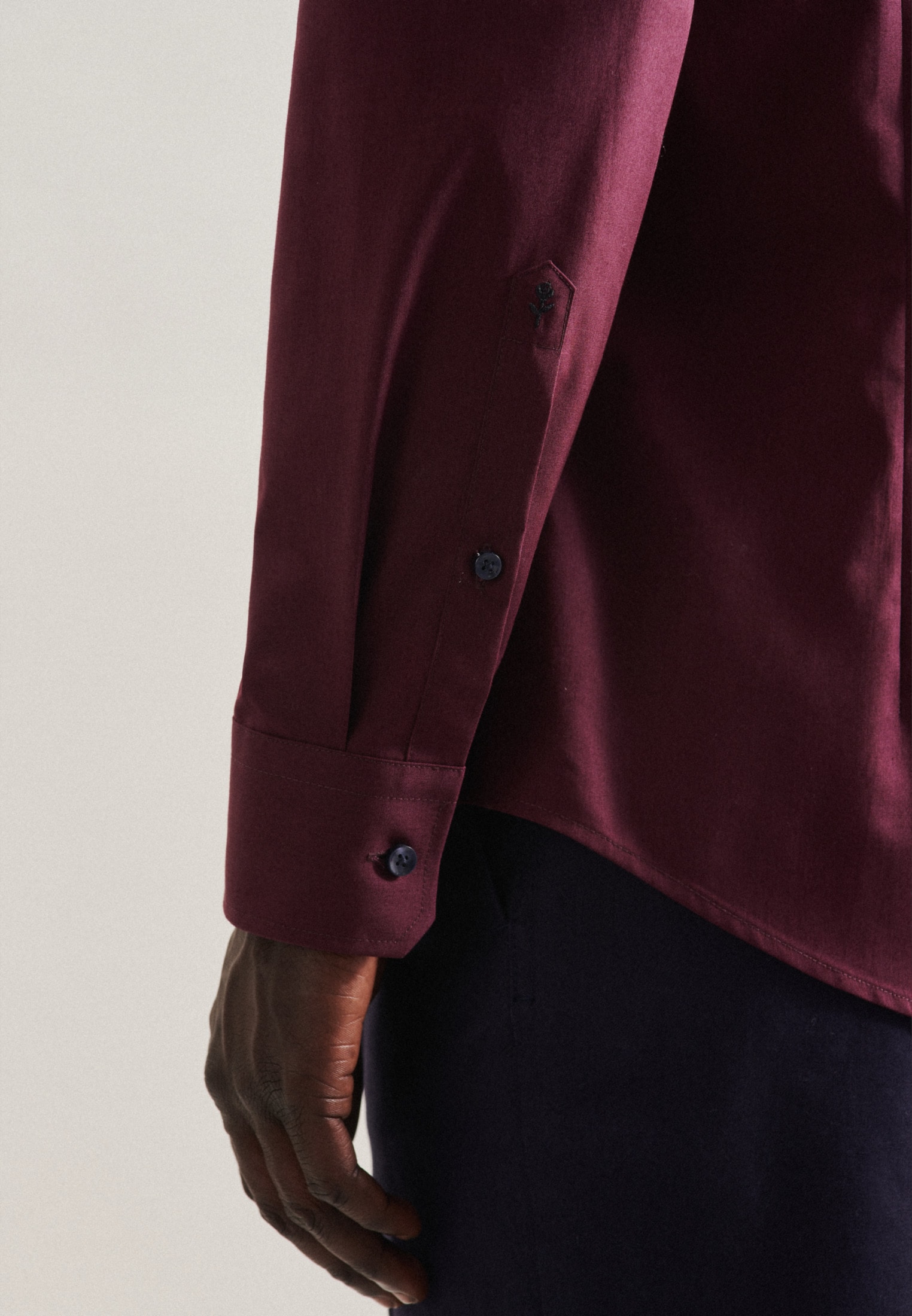 seidensticker Businesshemd »Schwarze Rose« Slim 1/1 Kentkragen Uni