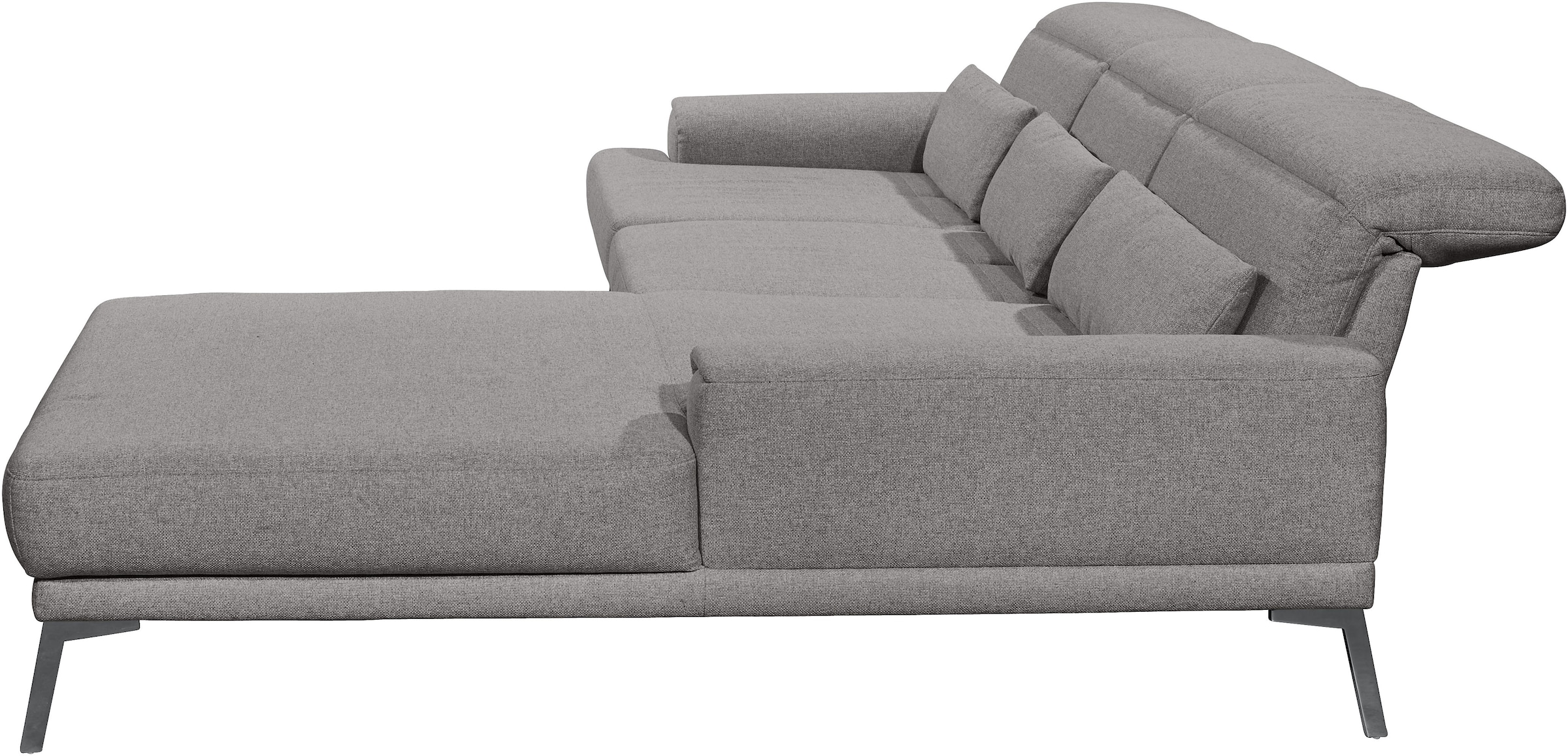 Musterring Ecksofa »MR 4580«, mit Kopf- und Sitztiefenverstellung, Metallfuß chrom, 288 x 193/220cm