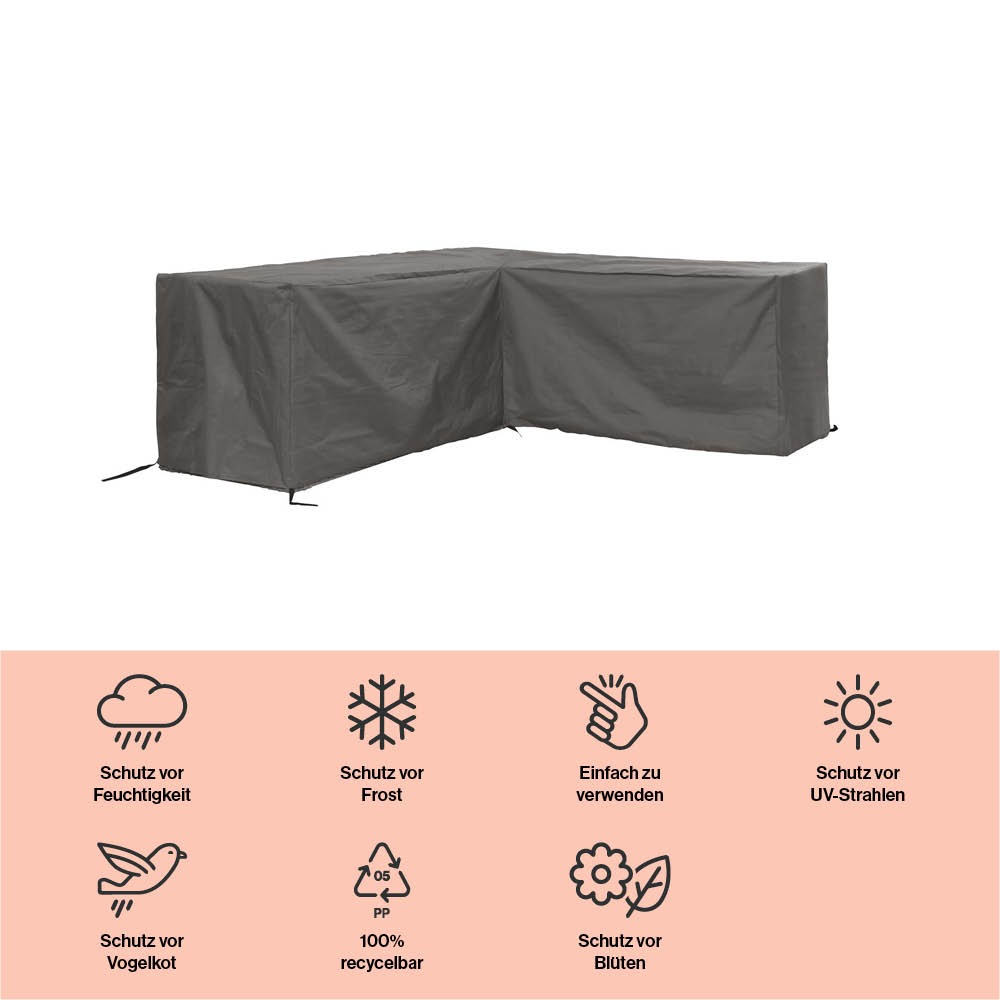 winza outdoor covers Gartenmöbel-Schutzhülle »Outdoor Cover«, für L-förmige Loungegarnitur, Maße BxT: links: 210x80 /rechts: 260x80