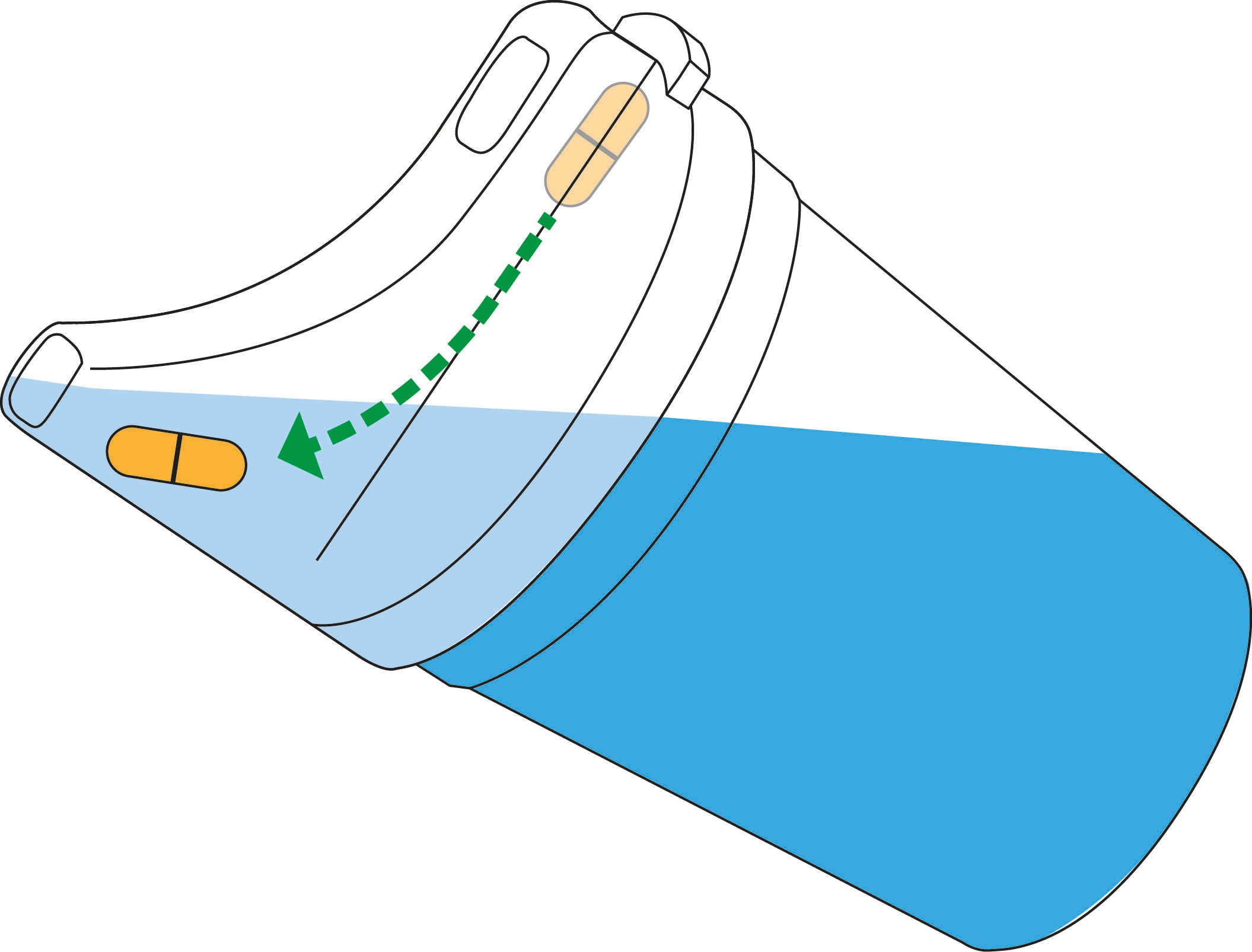 Hydas Schnabelbecher »Pillenschlucker für eine mühelose Tabletteneinnahme« Ideal für Kinder sowie ältere und hilfsbedürftige Menschen
