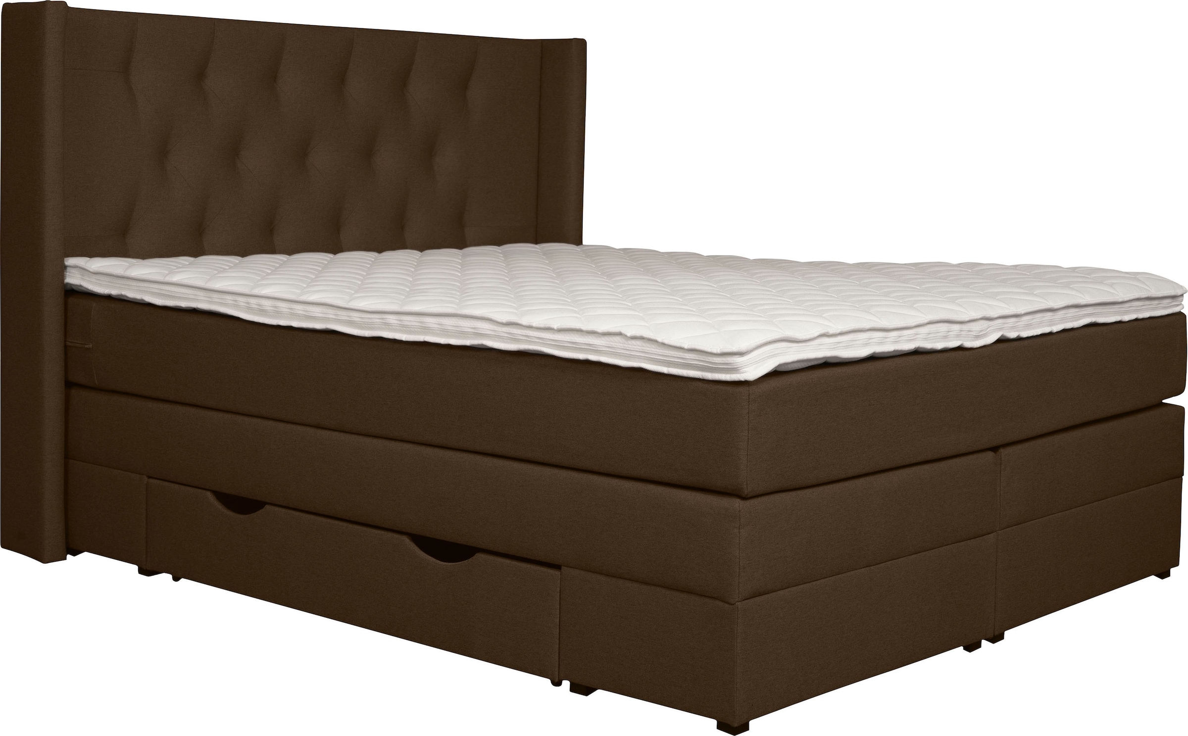 Home affaire Boxspringbett »Elegance« mit schöner Knopfheftung, in den Härt günstig online kaufen