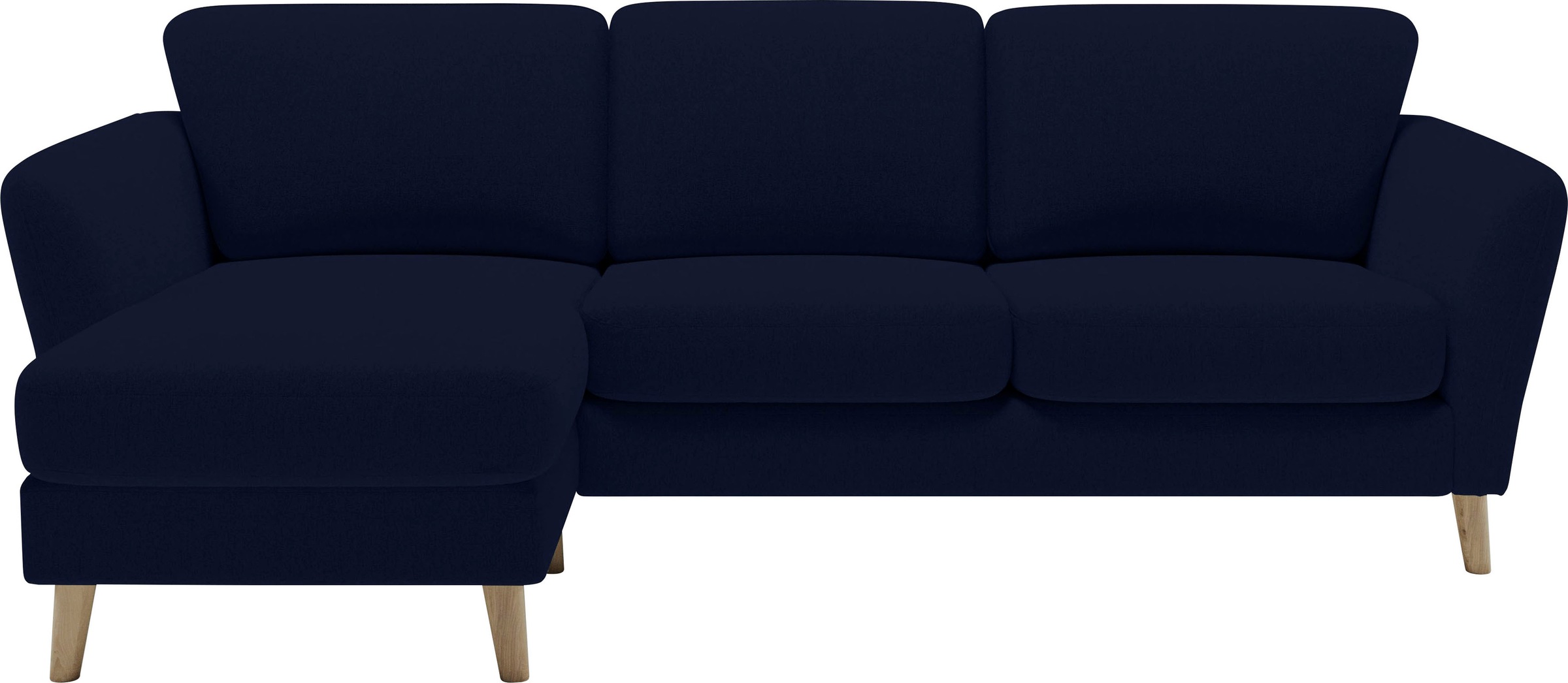 Home affaire Ecksofa »MARSEILLE (242/152cm),L-Form, Rec. rechts/links«, Massivholzbeine Eiche, Landhausstil, Wellenunterfederung