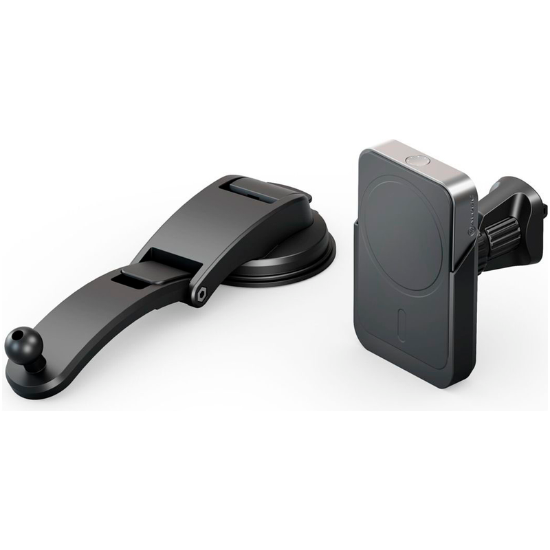 ALOGIC Powerbank »Matrix+ Magnetic Wireless Car Powerbank Air Vent + Dash Mount« 5.000 mAh schwarz LED-Leuchtrad zur Anzeige des Akkustands