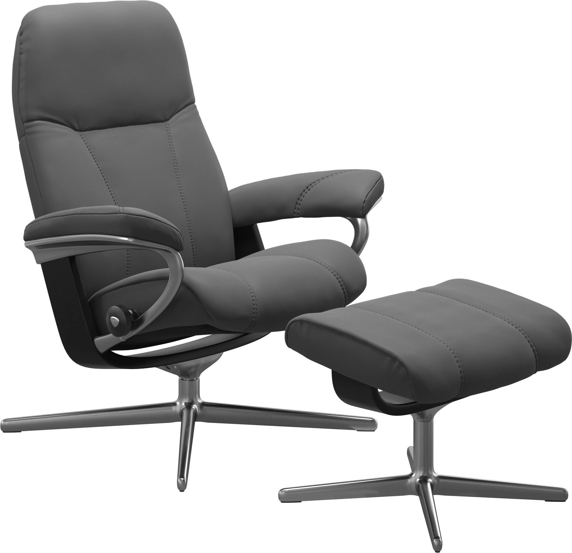 Stressless Fußhocker "Consul", mit Cross Base, Größe S, M & L, Holzakzent S günstig online kaufen