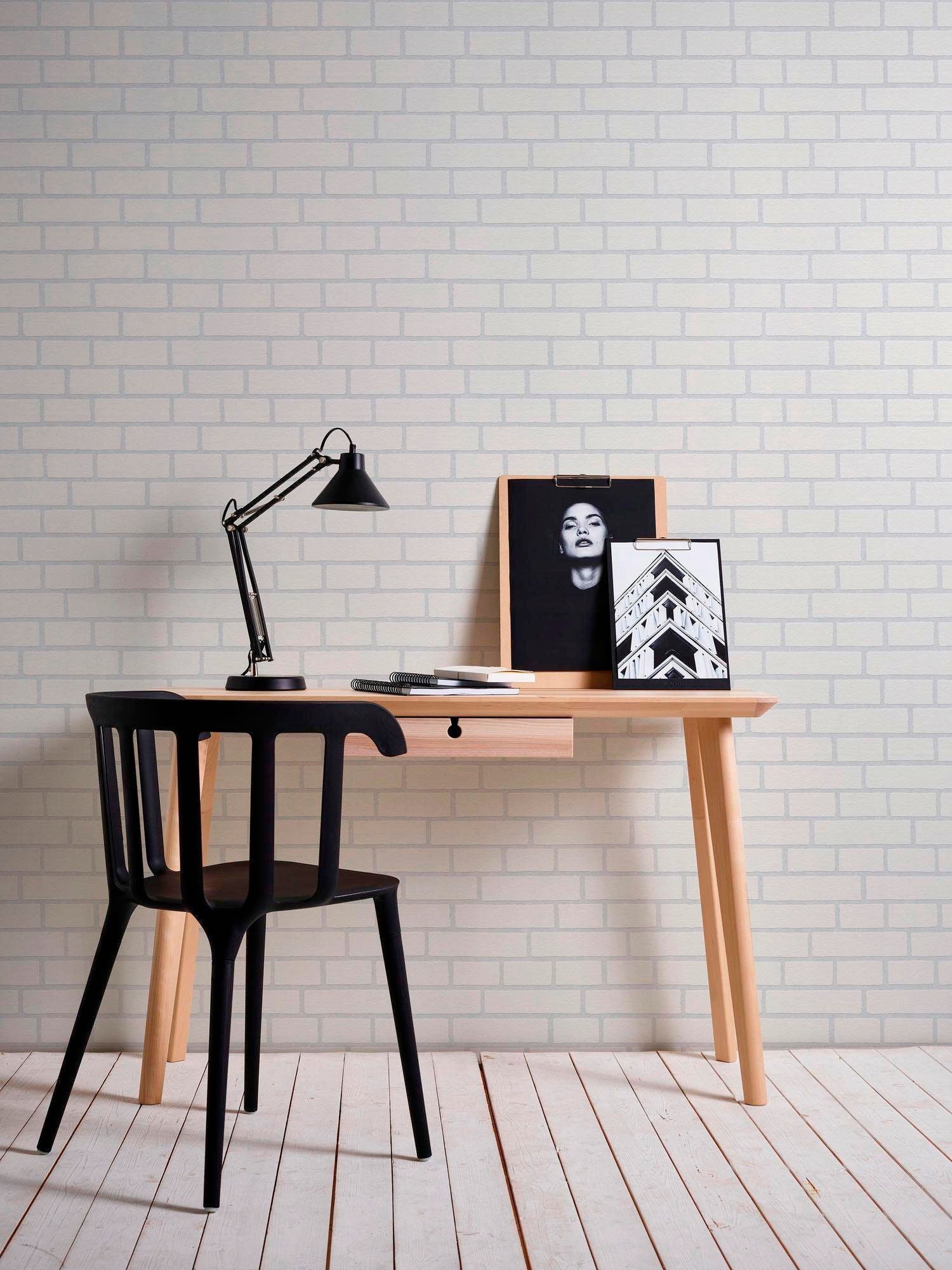 A.S. Création Vliestapete »Meistervlies«, Steinoptik-gemustert-Motiv, Uni Tapete Stein Überstreichbar Tapeten Wohnzimmer Schlafzimmer Design