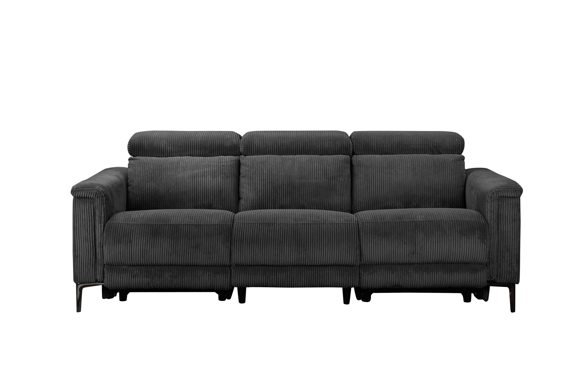 Places of Style 3-Sitzer »Lund Cord, mit manueller o. elektrischer Relaxfunktion in 2 Sitzen,«, USB-A, Kopfteilverstellung, Breite 222 cm
