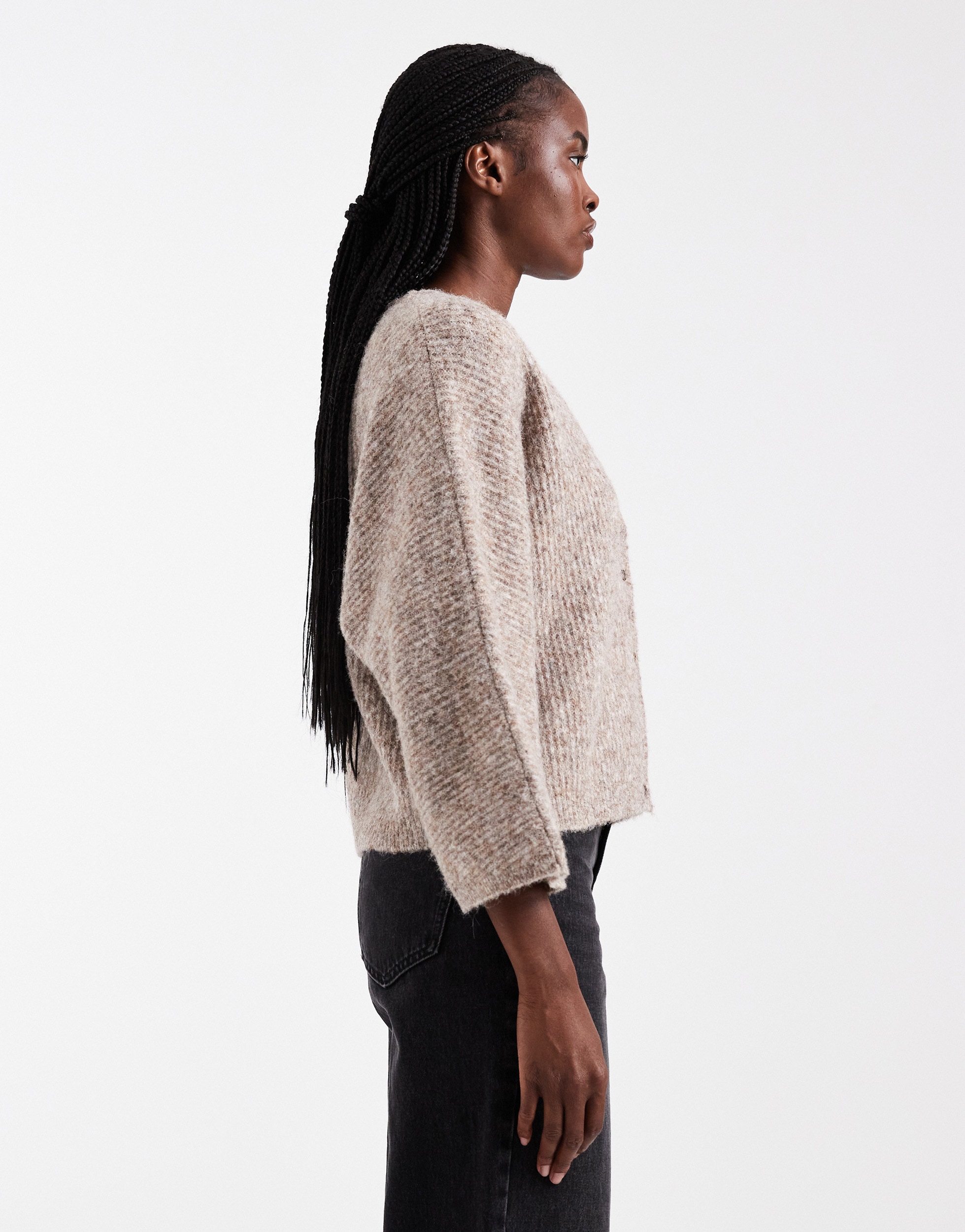 TOPSHOP Strickjacke »TSRENE LS CARDIGAN KNT NOOS« Kunstfaser, regular fit