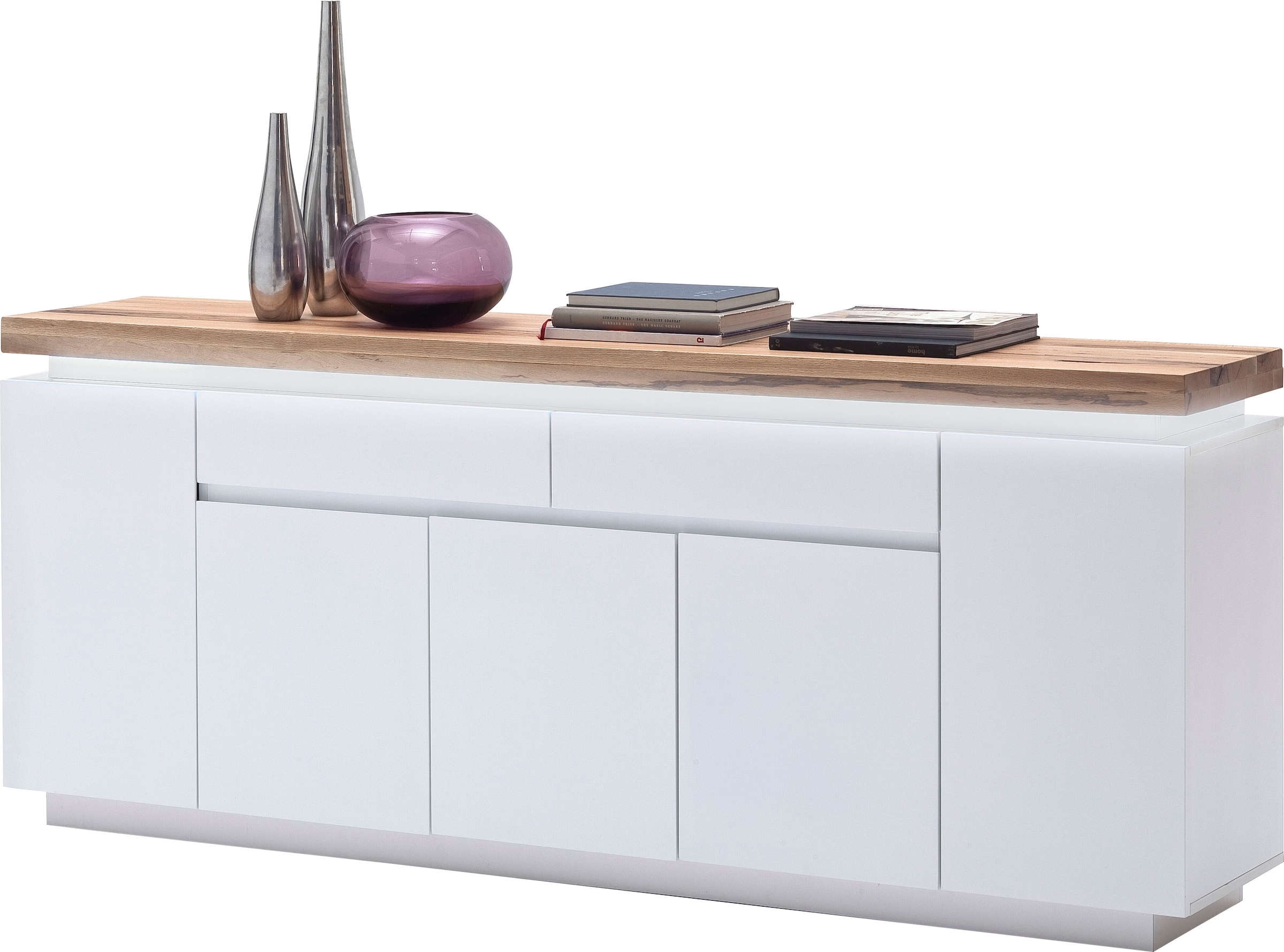 MCA furniture Sideboard »Romina«, mit LED Beleuchtung weiß dimmbar, inkl. Fernbedienung