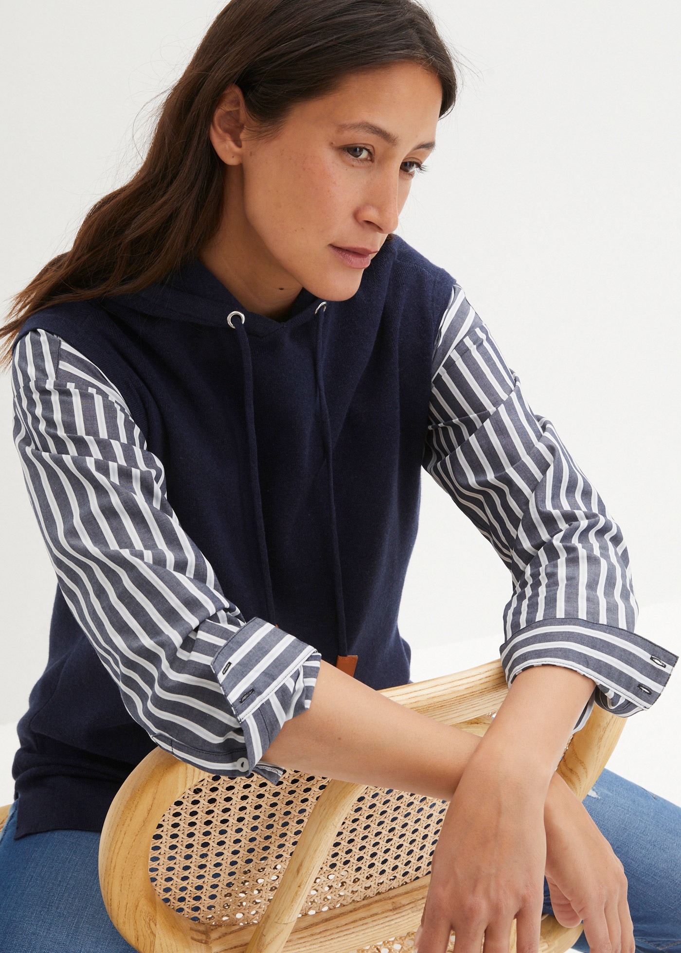 bonprix Pullunder Kapuzen-Pullunder, oversized