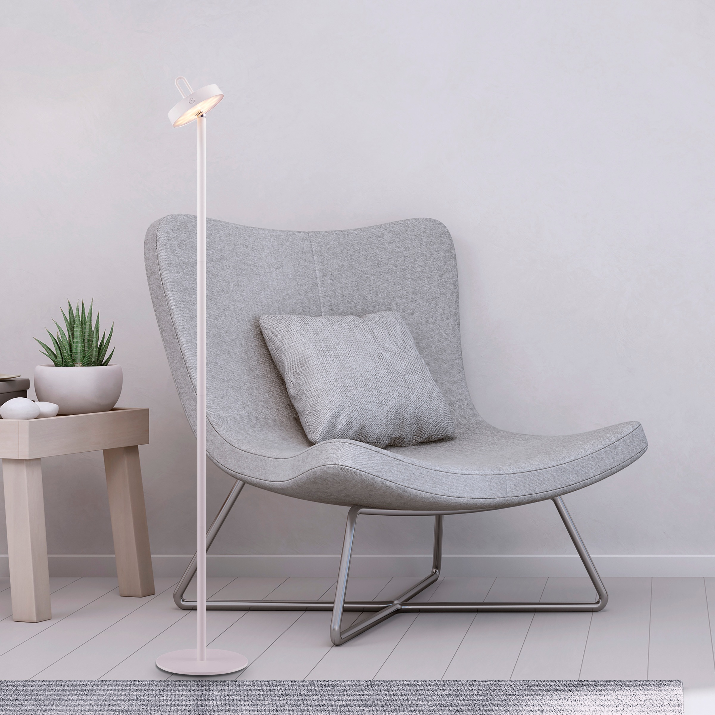 JUST LIGHT Stehlampe »AMAG«, 1 flammig, Leuchtmittel LED-Modul | LED fest integriert, Akkuleuchte
