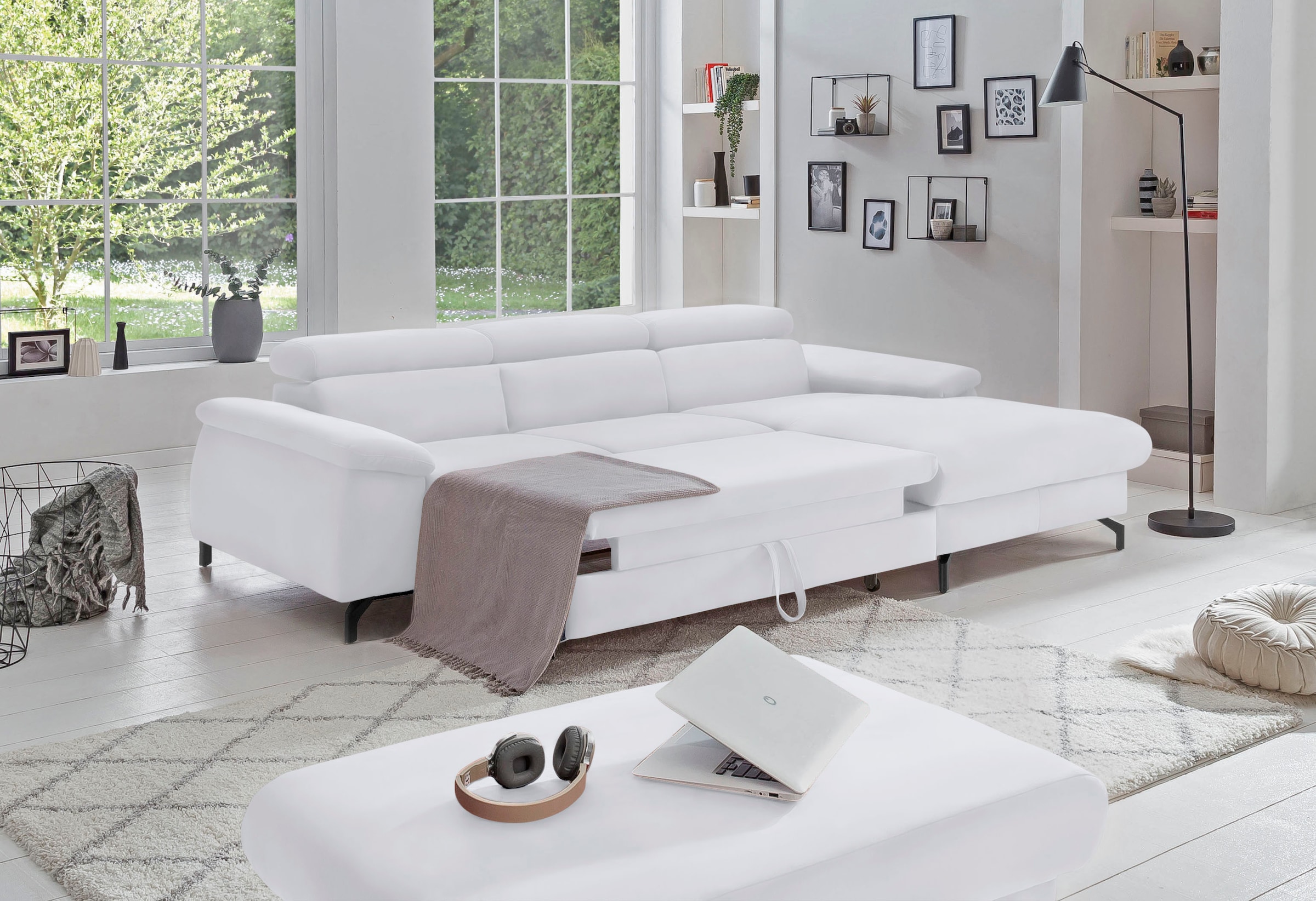 COTTA Ecksofa »Kitty L-Form«, mit Kopfteilverstellung, wahlweise mit Bettfunktion & Bettkasten