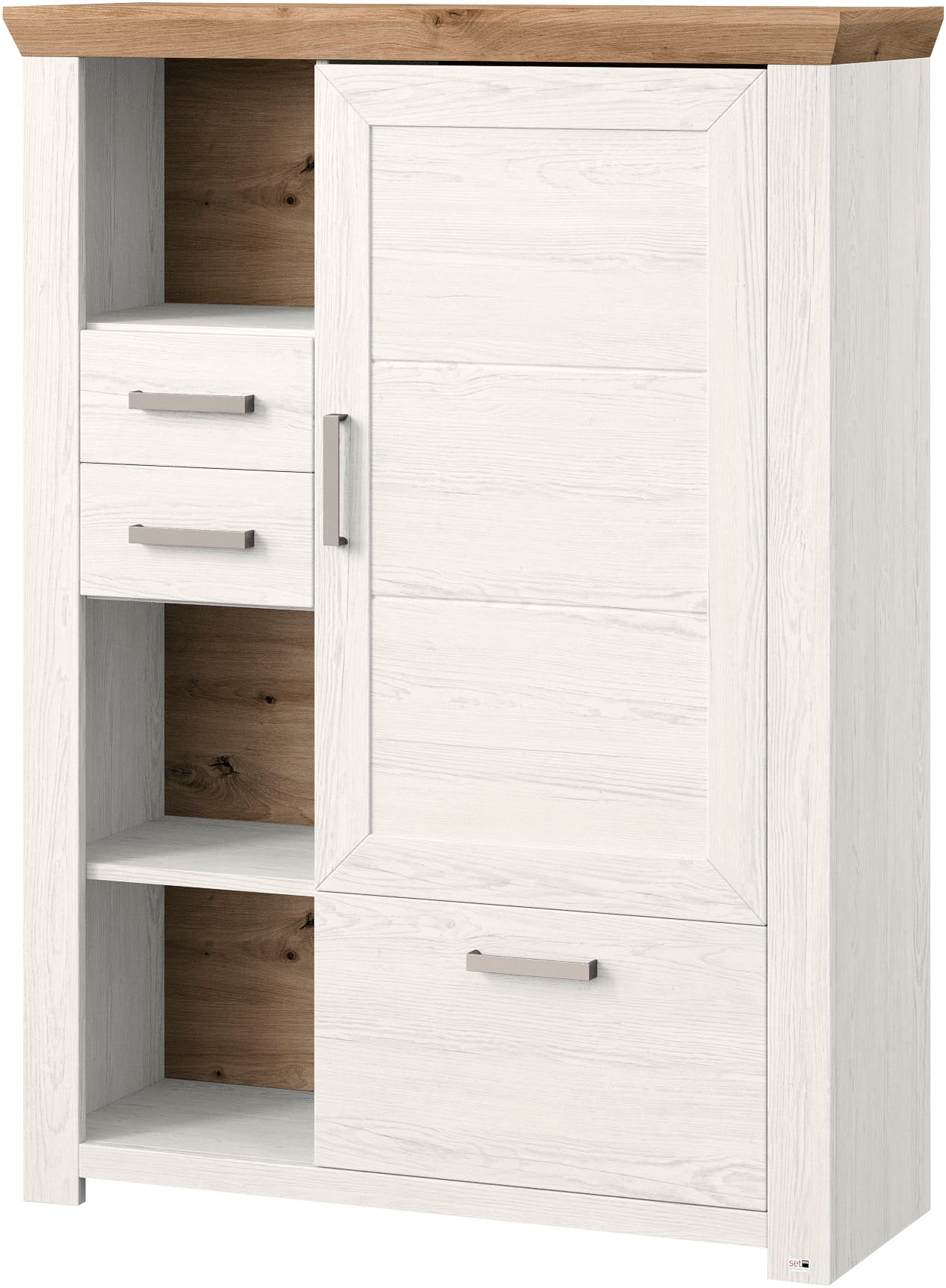 set one by Musterring Highboard »York«, Typ 25 und 26, in 3 Farbvarianten, Beleuchtung optional, Breite 105 cm