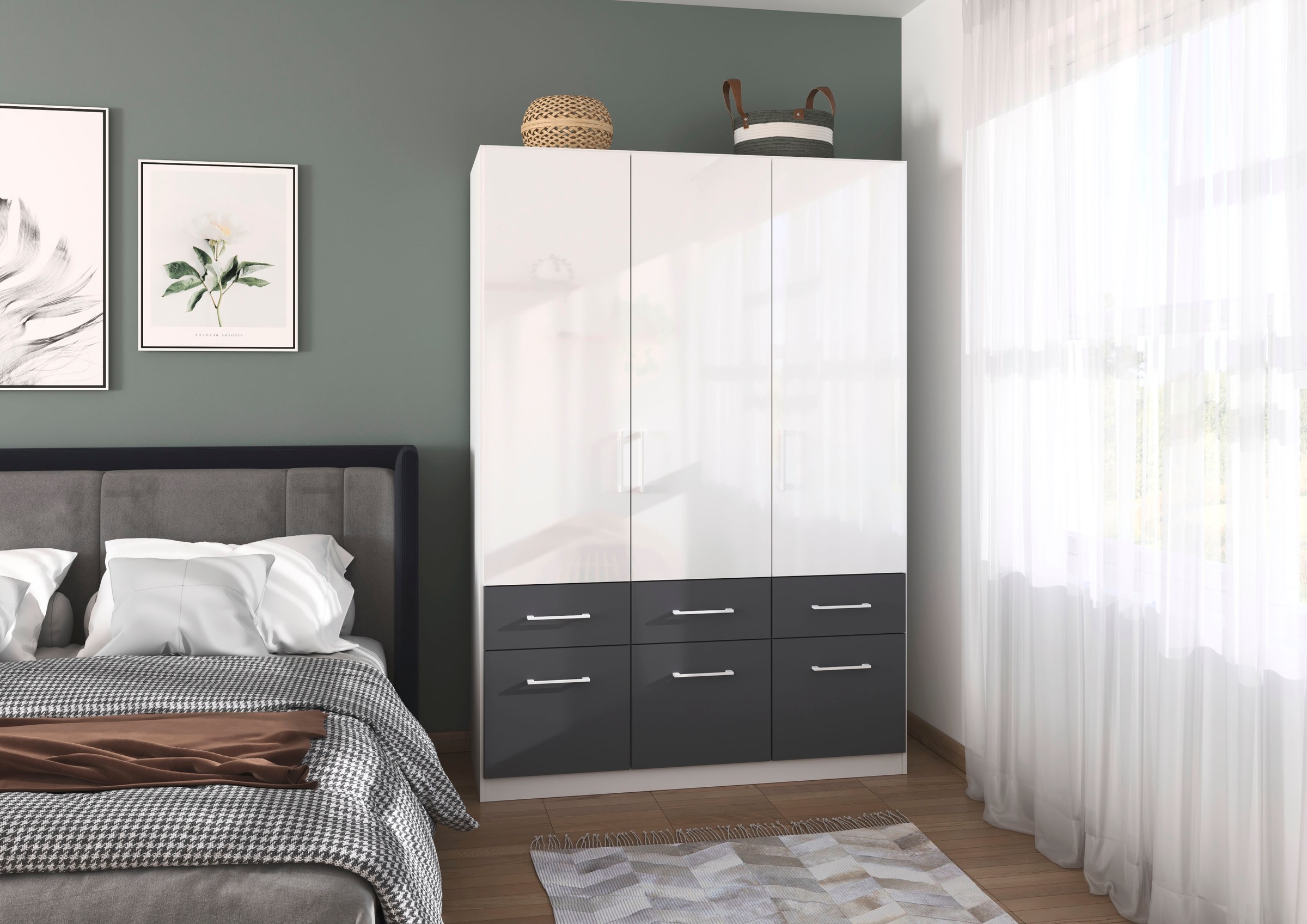 rauch Drehtürenschrank »Celle«, in 4 Breiten und 2 Höhen, optional mit Schubkästen MADE IN GERMANY