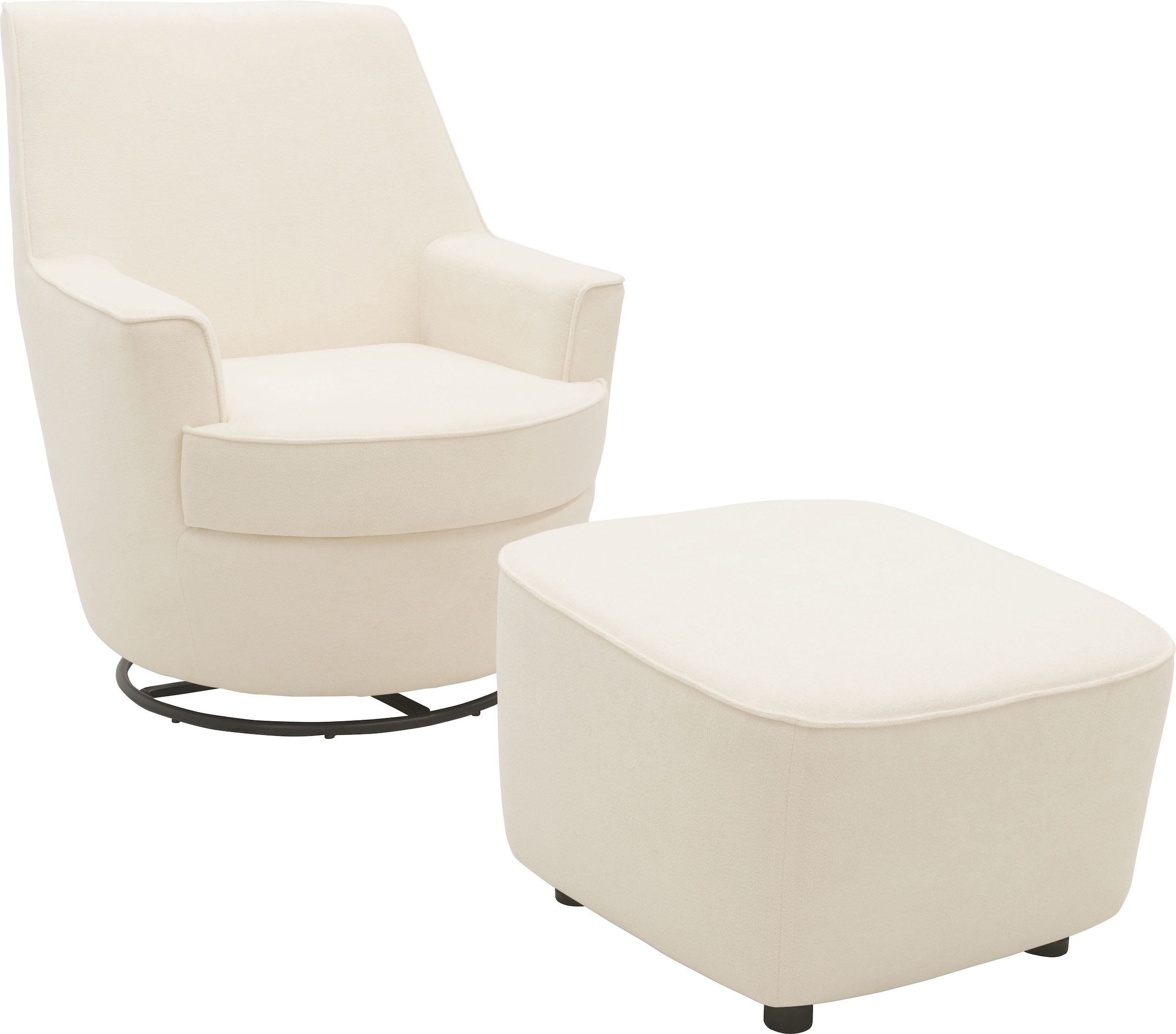 INOSIGN Drehsessel »HETTY, Drehsessel mit Wippfunktion und Hocker; Lesesess günstig online kaufen