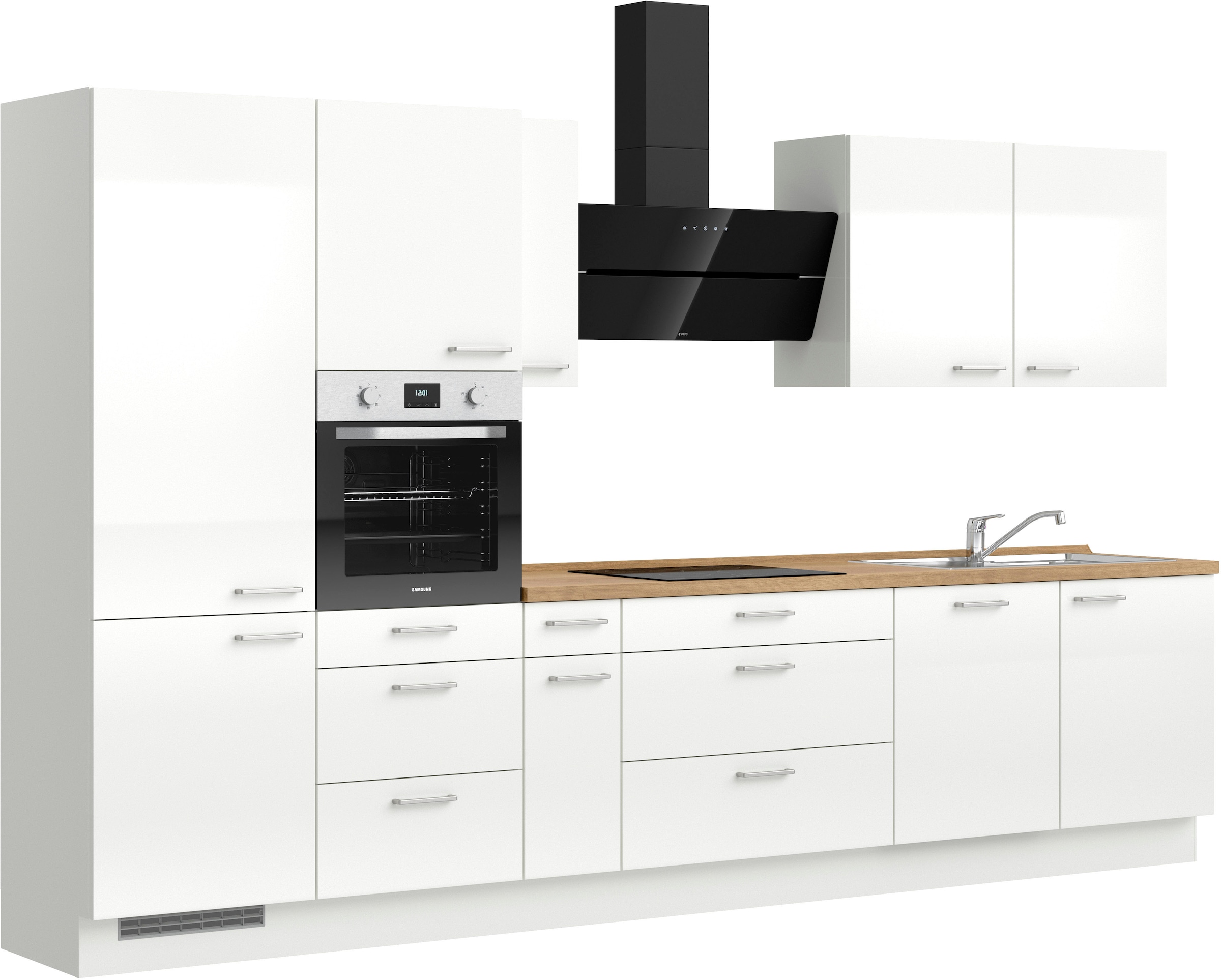 nobilia® Küchenzeile »"Flash II"«, vormontiert, Ausrichtung wählbar, Breite 360 cm, wahlw. mit E-Geräten