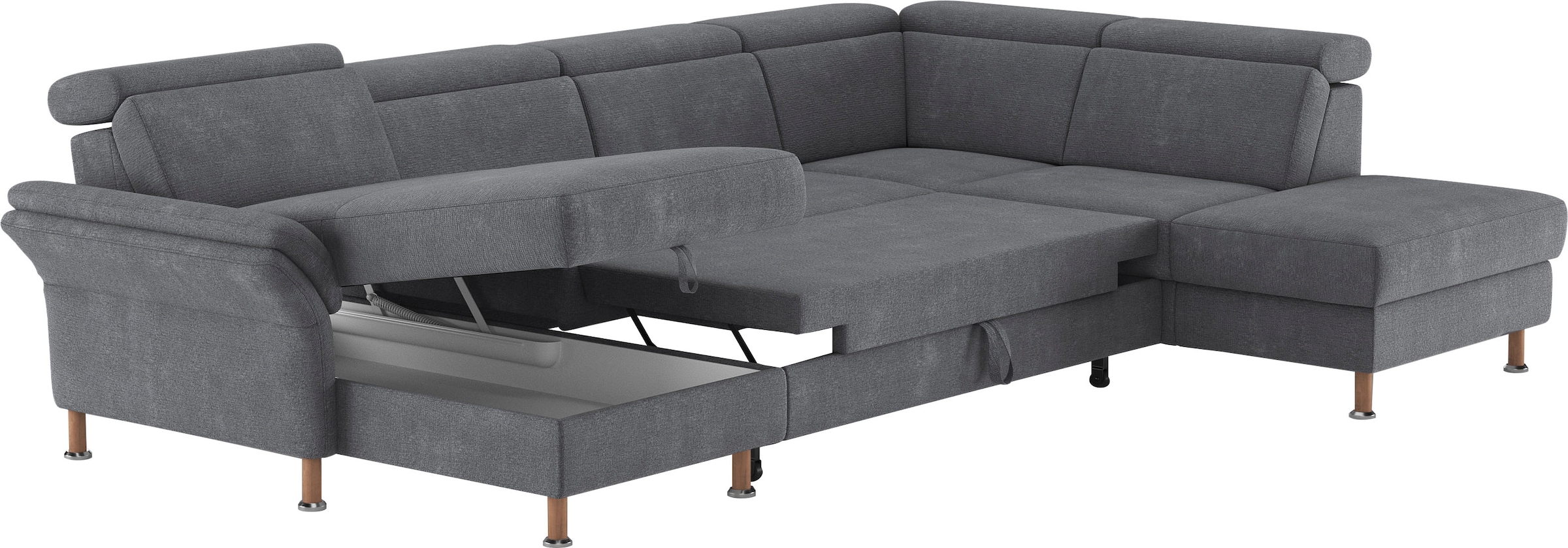 Home affaire Wohnlandschaft »Calypso U-Form«, wahlweise mit motorischer Relaxfunktion
