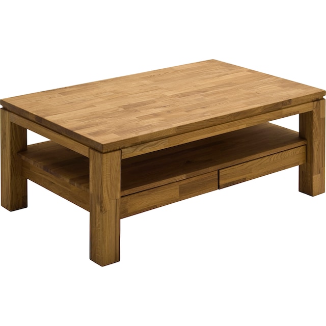 MCA furniture Couchtisch, Couchtisch Massivholz mit Schubladen online  bestellen