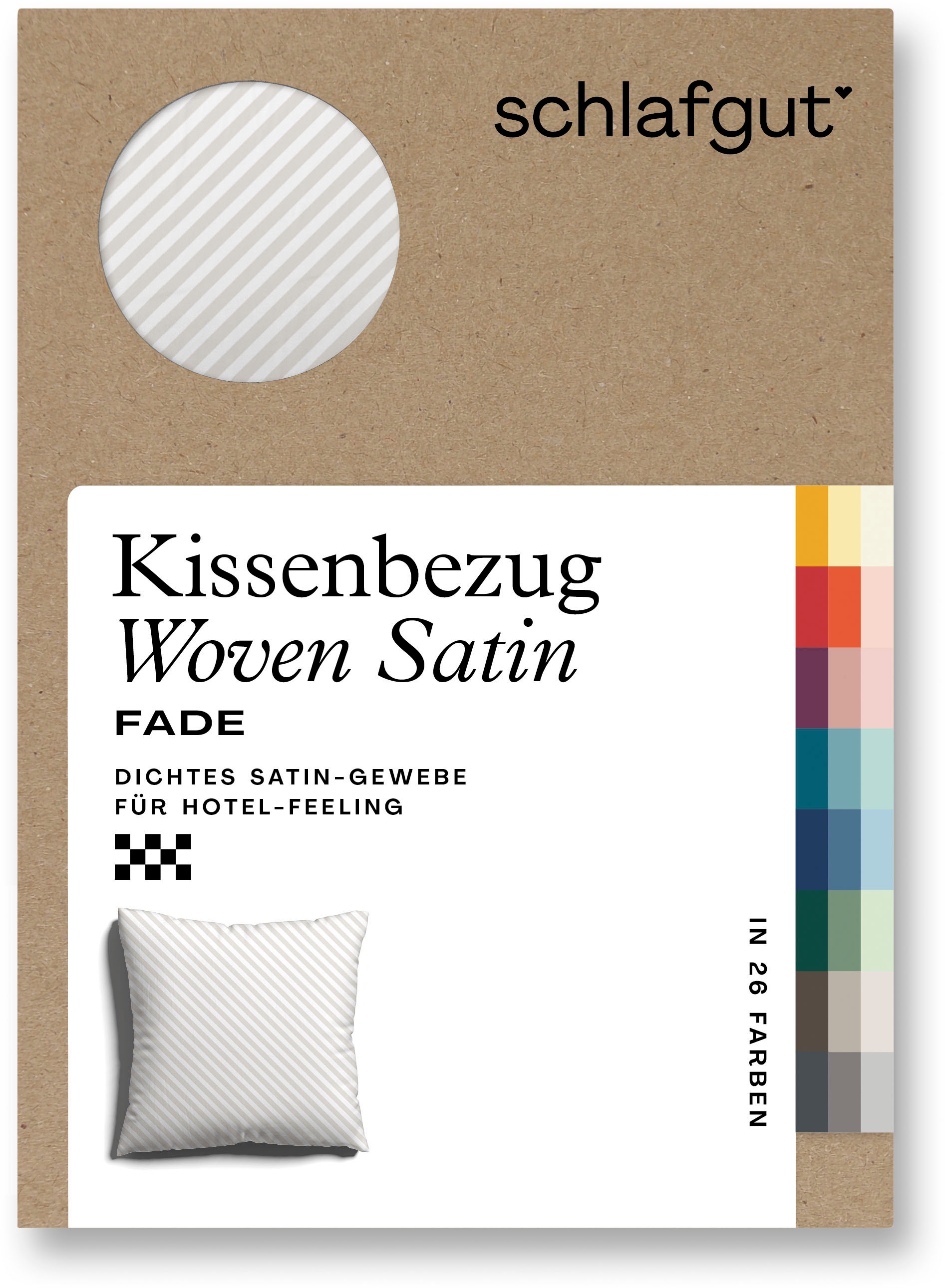 Schlafgut Kissenbezug »Woven Satin Fade«, (1 St.), mit Farbverlauf