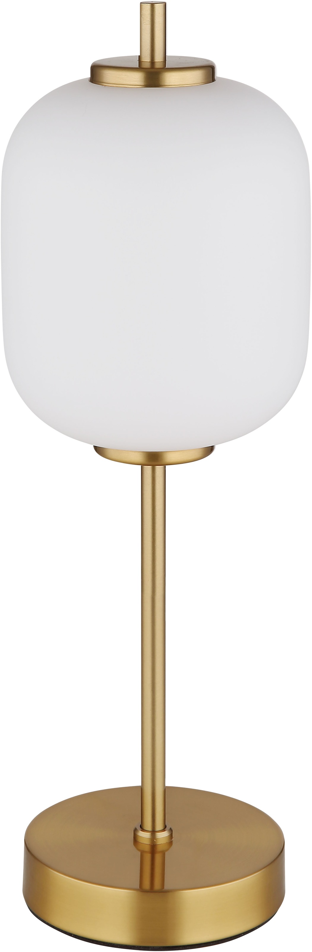GLOBO LIGHTING LED Tischleuchte »EWALD«, Leuchtmittel LED-Modul | LED fest integriert, Tischleuchte/Glas opal/höhenverstellbar/messingfarben