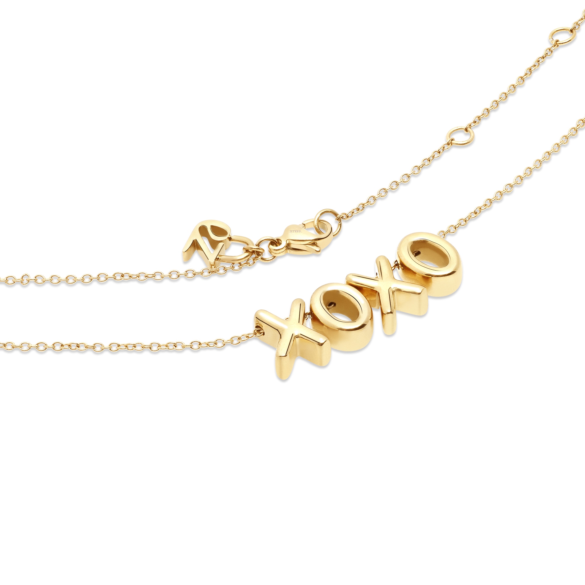 Echtzeit Edelstahlkette »Schmuck Geschenk Edelstahl Halskette XOXO Love Letters«