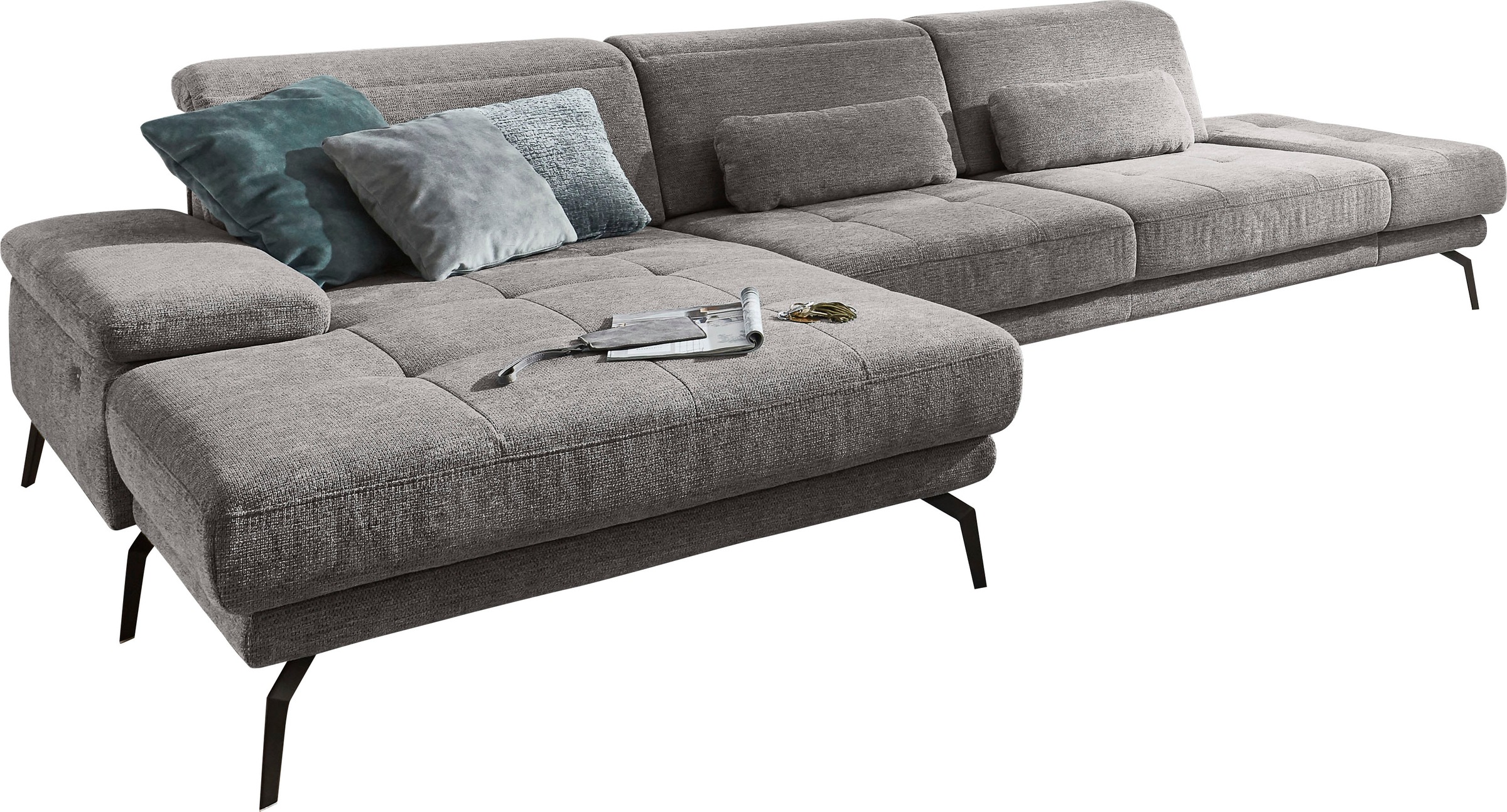 Die PlanBar Ecksofa »MP-IN20126 L-Form mit Federkern-Polsterung«, mit Kopft günstig online kaufen
