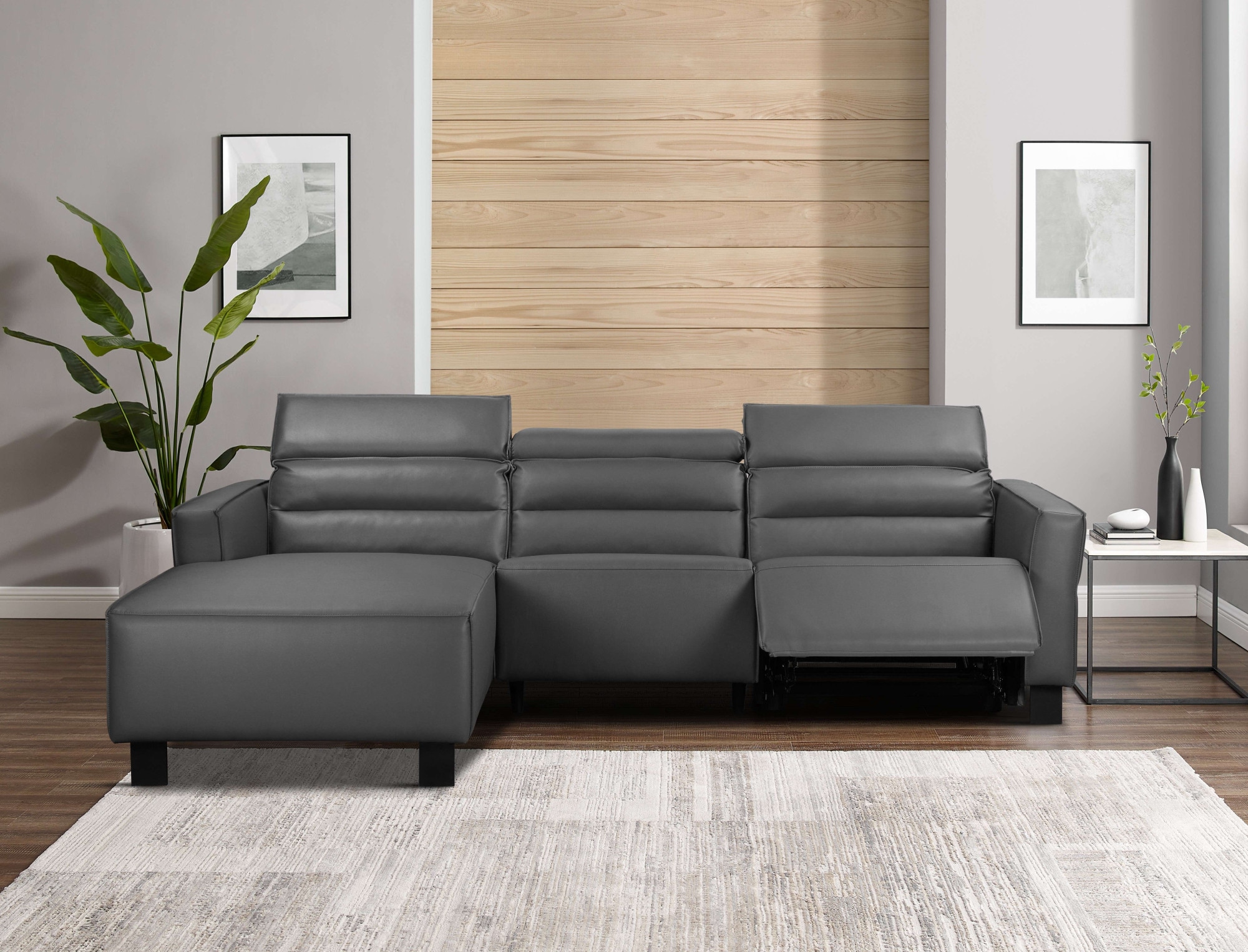 Places of Style Ecksofa »Carpari, L-Form, 263 cm, manuelle o. elektrische Relaxfunktion,«, USB A/C und Kopfteilverstellg