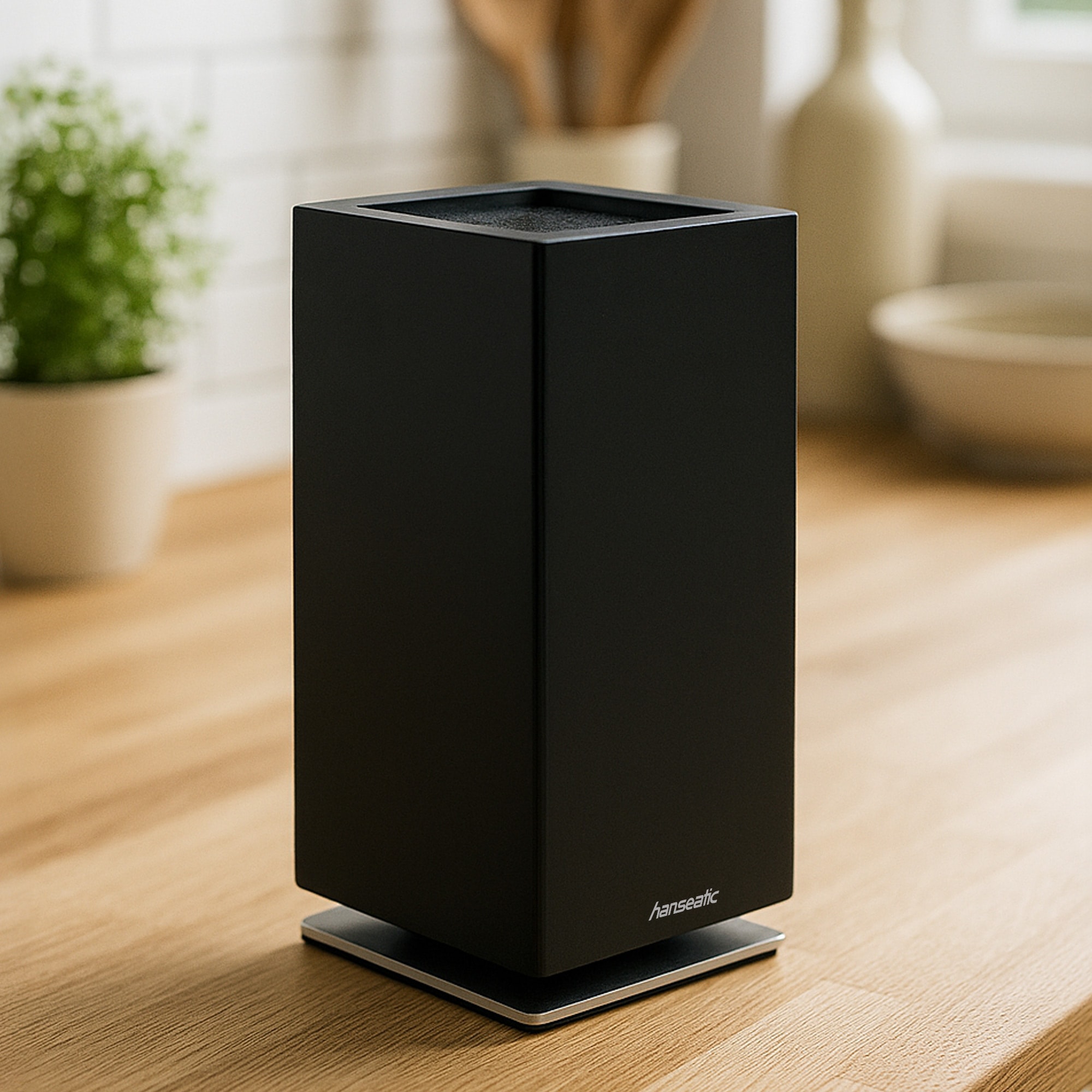 Hanseatic Magnet-Messerblock »hanseatic PREMIUM, Messerblock aus Holz« 1 Stk. elegantes Design, herausnehmbarer Borsteneinsatz, 360-Grad-drehbar