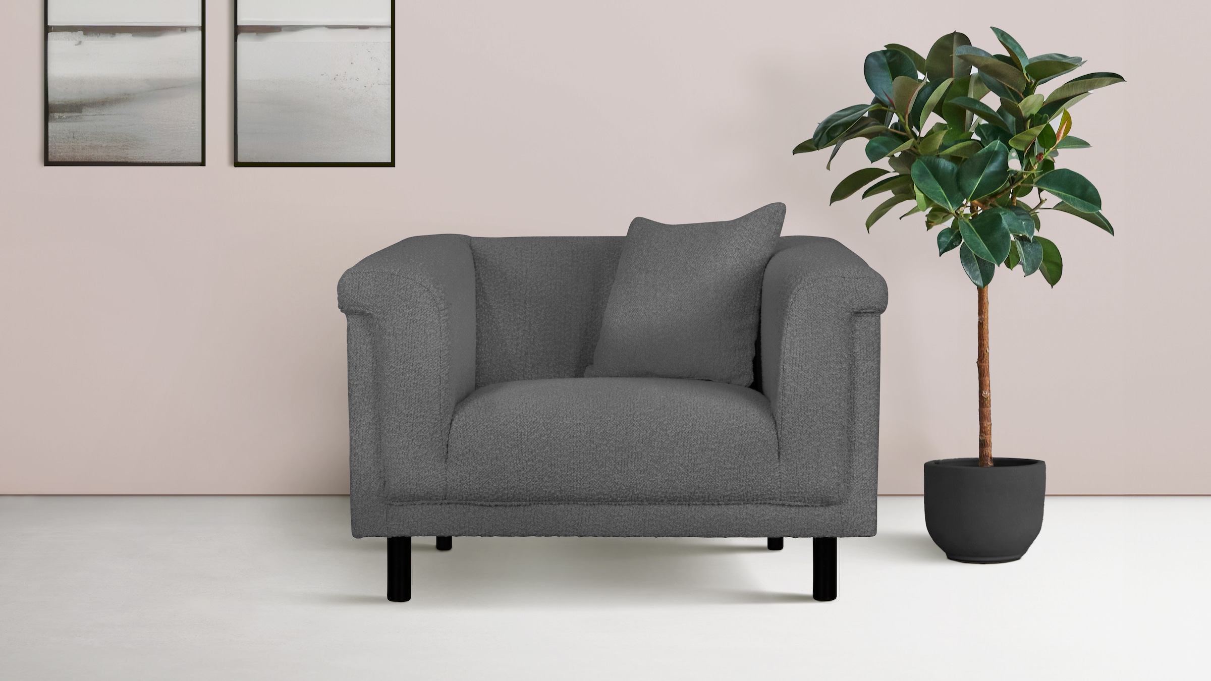 INOSIGN Sessel »AGNIA B/T/H: 100/85/71 cm«, incl. Zierkissen, auch in Cord günstig online kaufen
