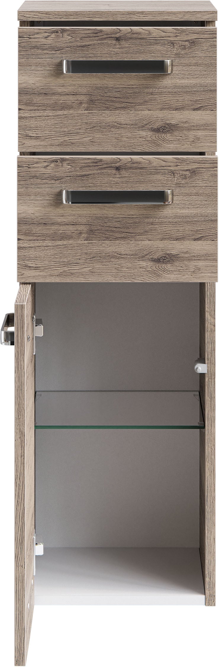 Saphir Badmöbel-Set »5-teilig, mit Spiegel und Leuchte« Set, 5 Stk. tlg.