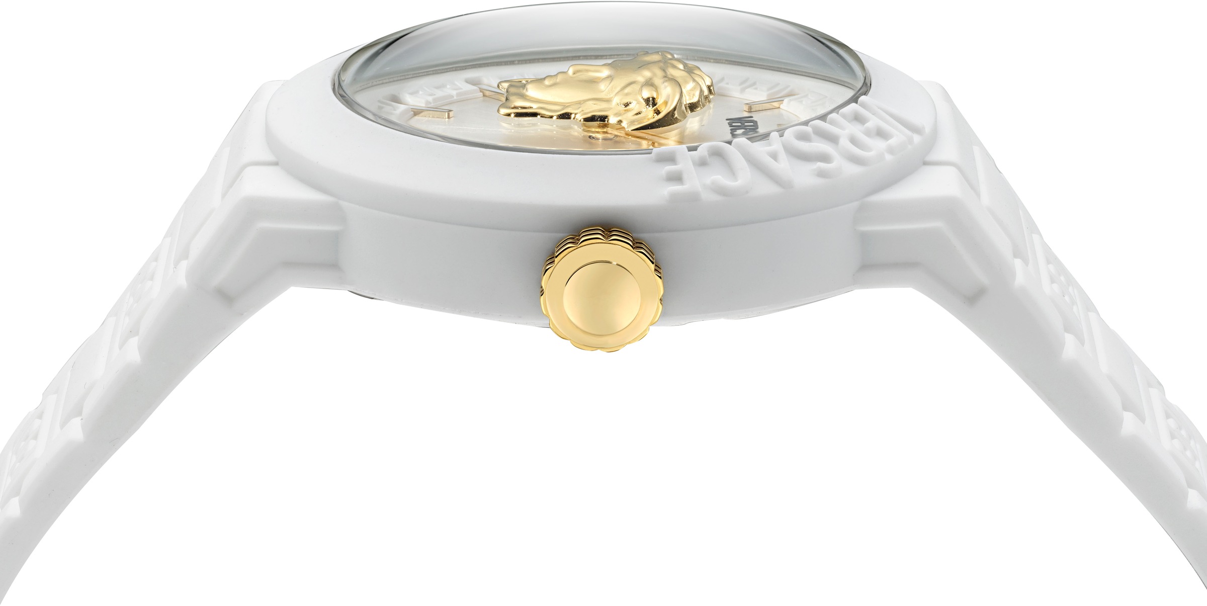 Versace Quarzuhr »V-POP GENTS«, Armbanduhr, Herrenuhr, Swiss Made, Silikonarmband, analog, Saphirglas