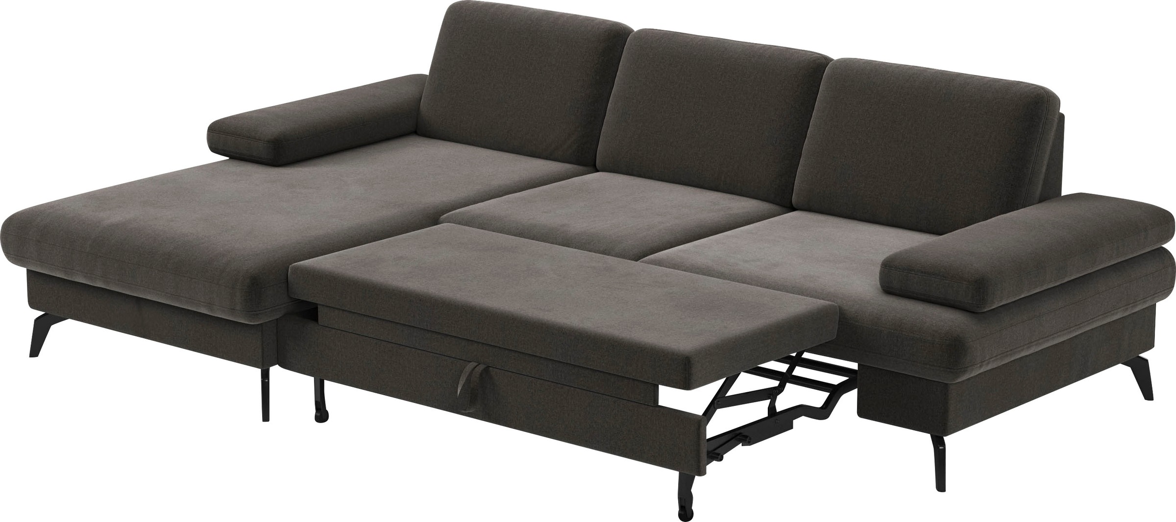 sit&more Ecksofa »Morris L-Form, inkl. Sitztiefenverstellung«, wahlweise mit Armteilverstellung, Bettfunktion & Bettkasten