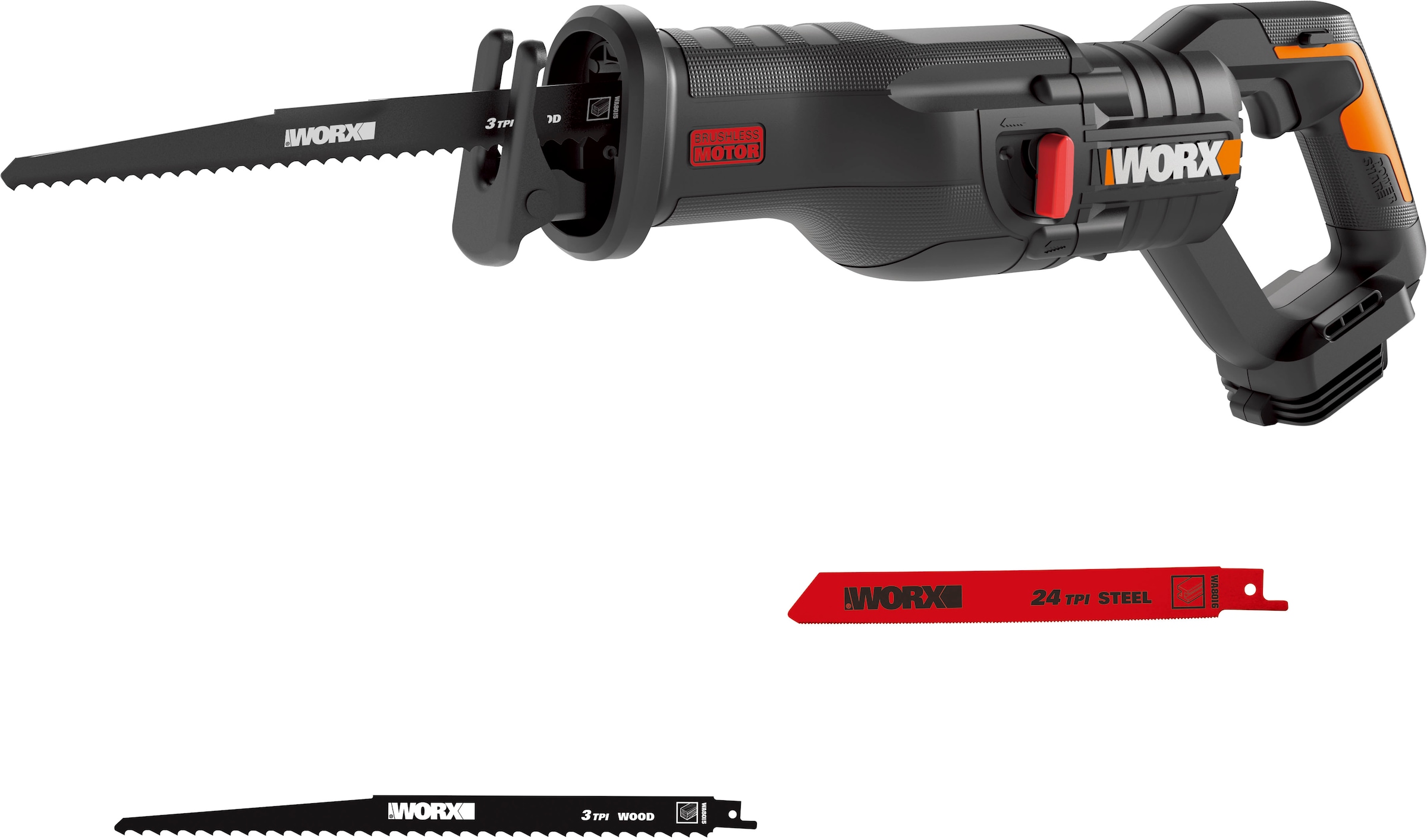 Worx Akku-Säbelsäge »WX516.9 NITRO«, Brushless-Motor, variable Drehzahlregelung, ohne Akku & Ladegerät