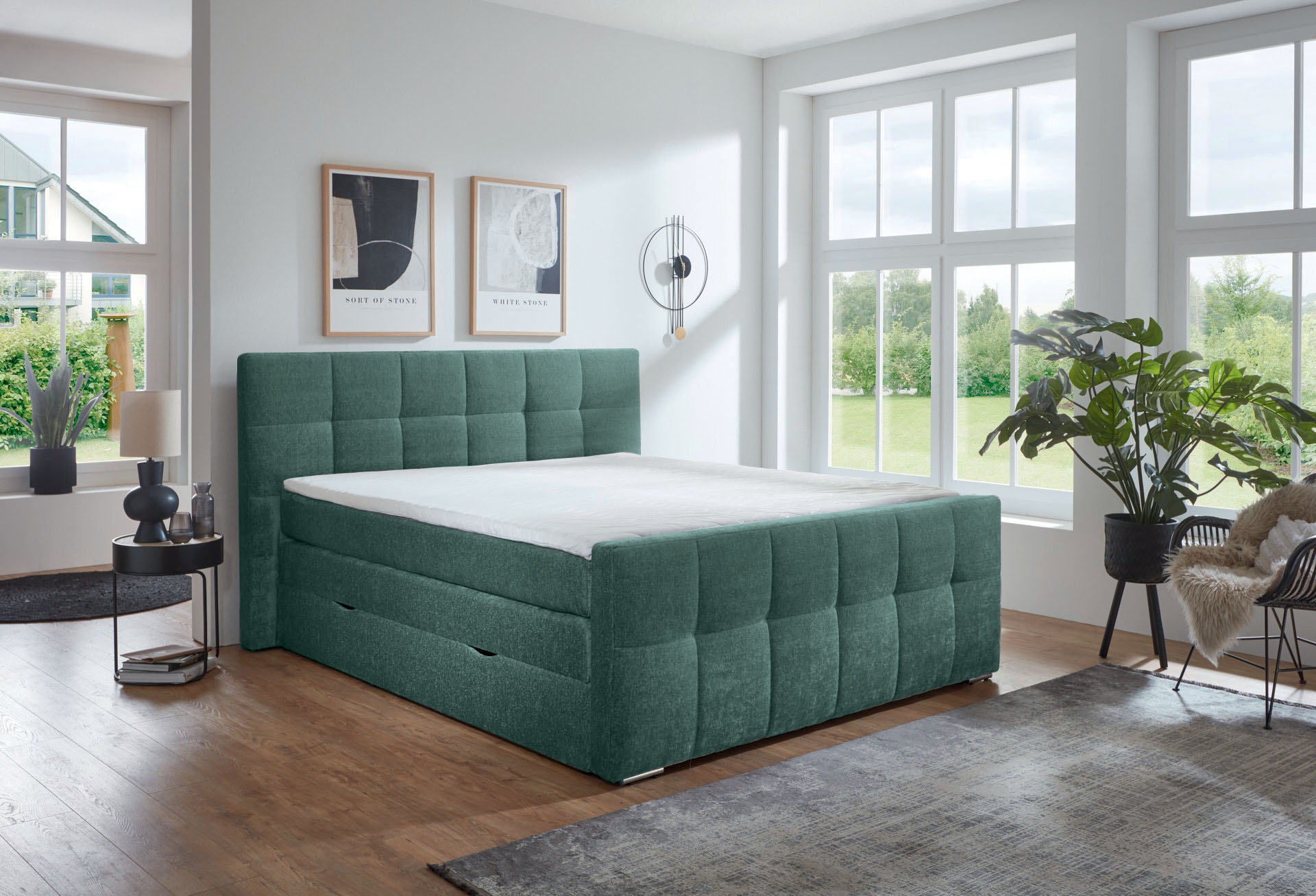 Places of Style Boxspringbett »Rosà«, H3/H3, H3/H4, H4/H4 möglich günstig online kaufen