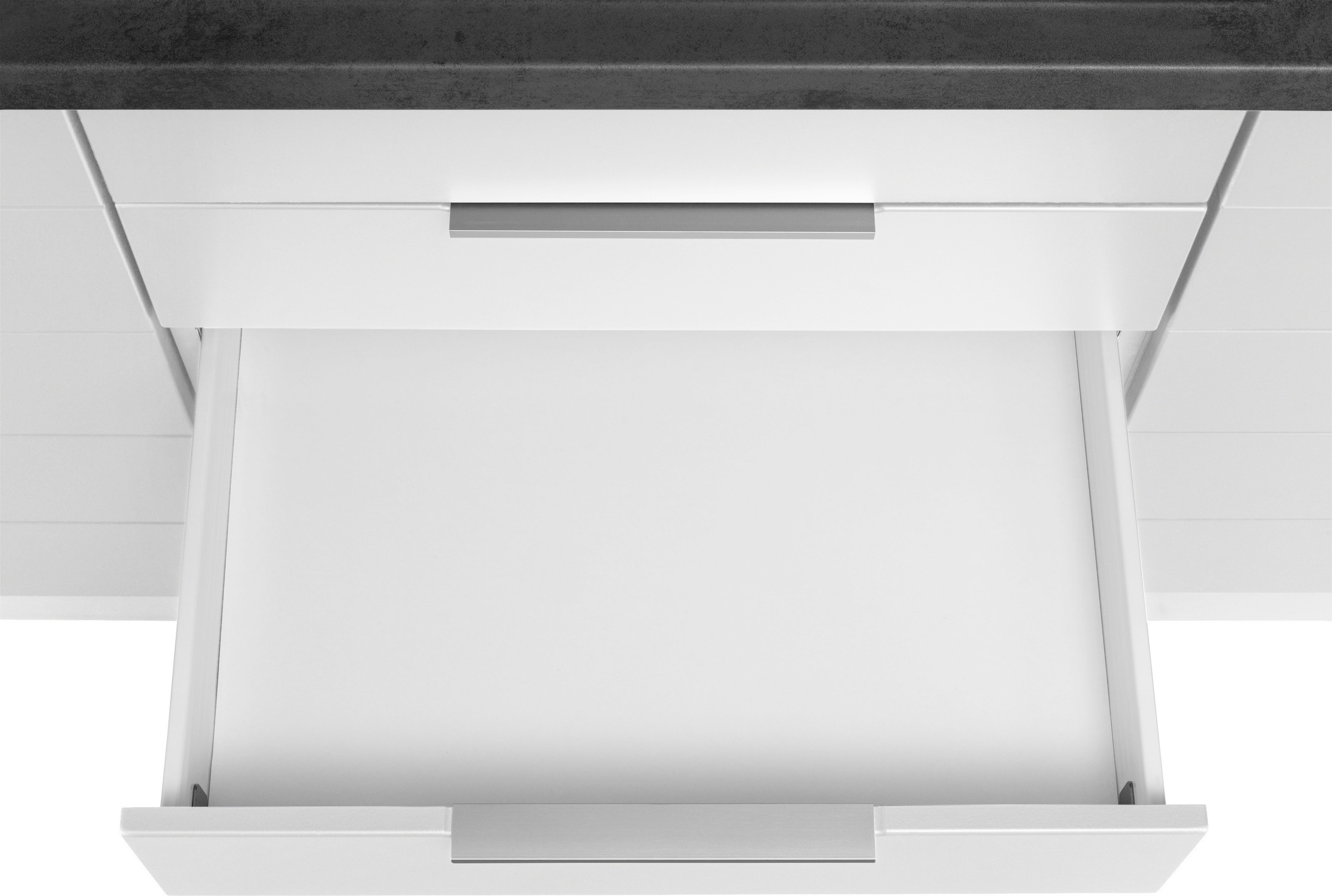 KOCHSTATION Küchenzeile »KS-Luhe«, 330 cm breit, wahlweise mit oder ohne E-Geräten, gefräste MDF-Fronten