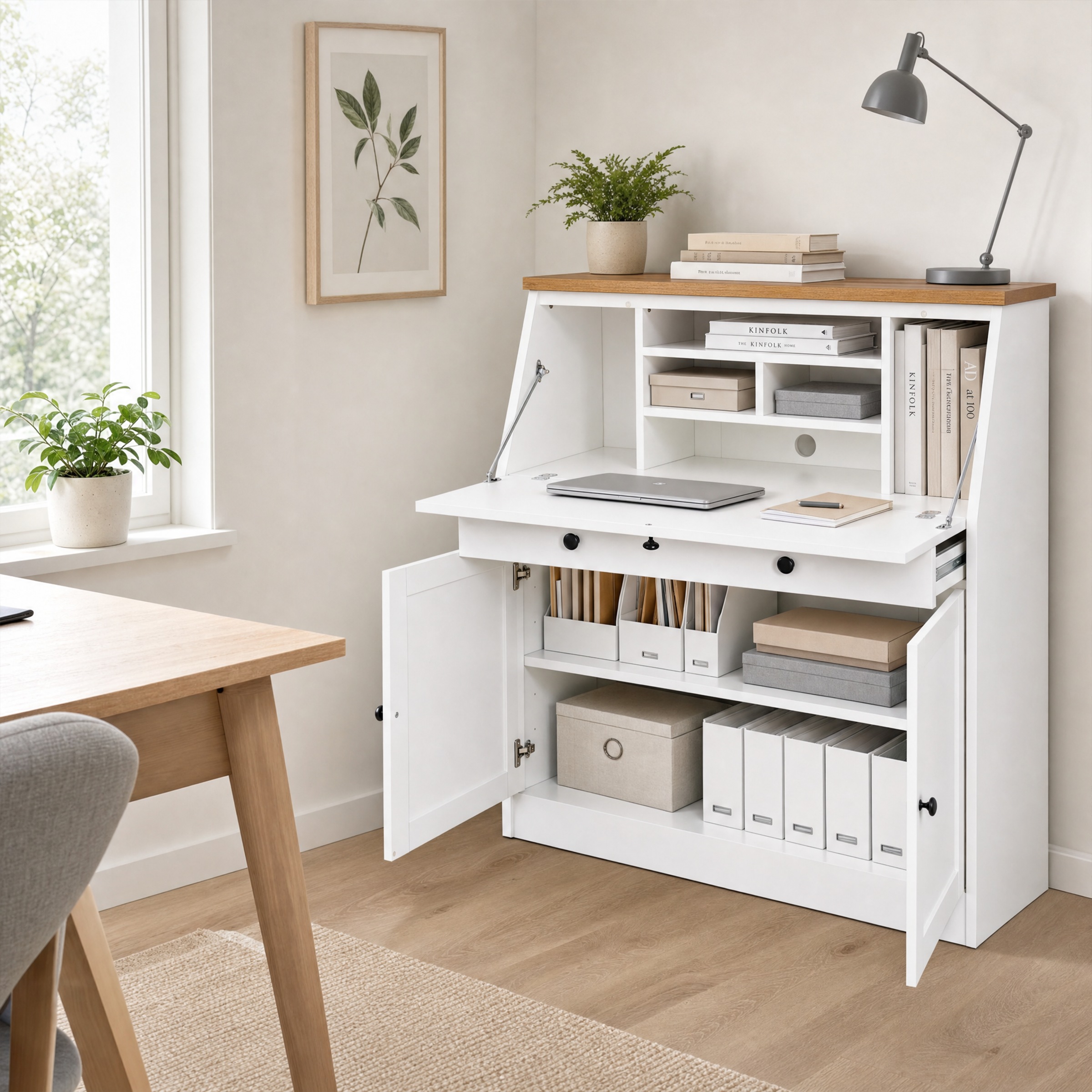 OTTO home Sekretär »Ismund« viel Stauraum, mit Kabelkanal, Breite: 98 cm