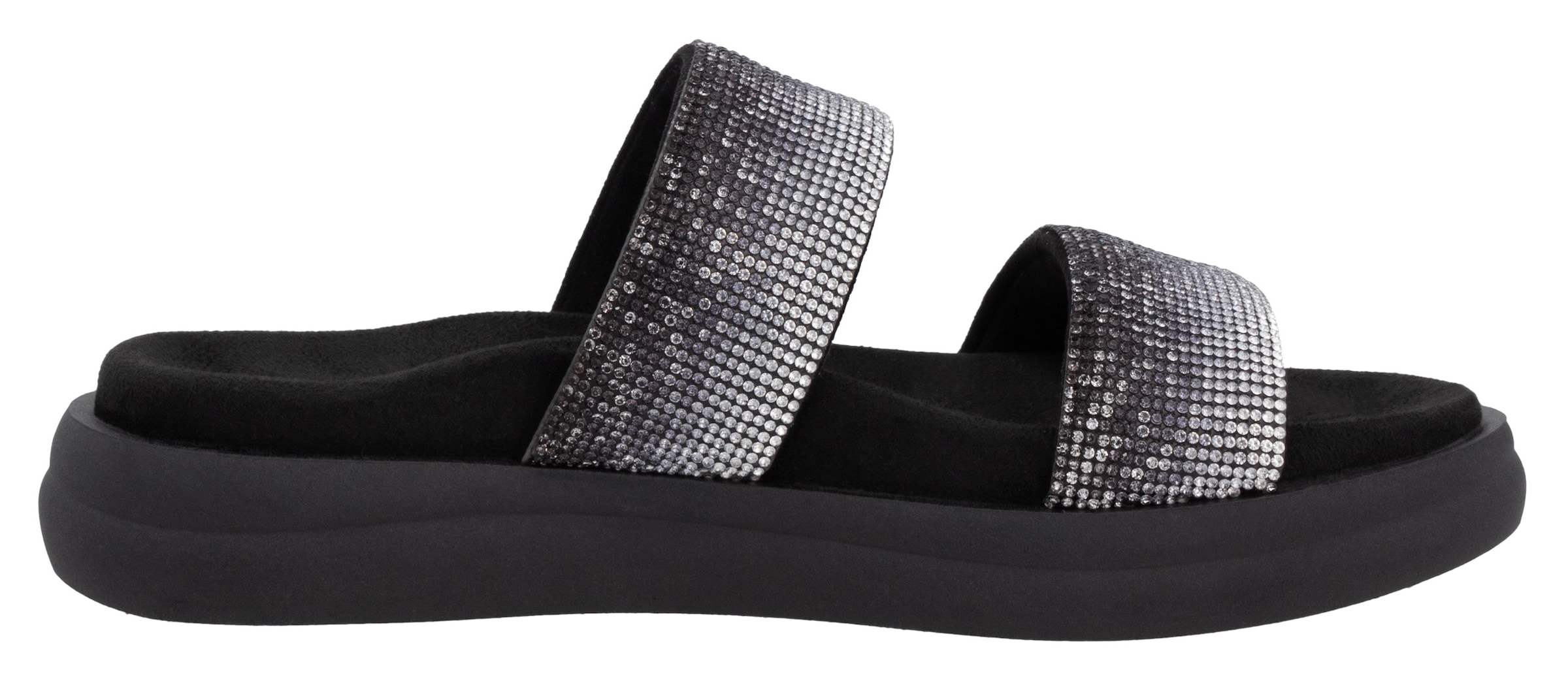 Remonte Pantolette  , Plateau, Sommerschuh, Schlappen mit funkelenden Strasssteinen