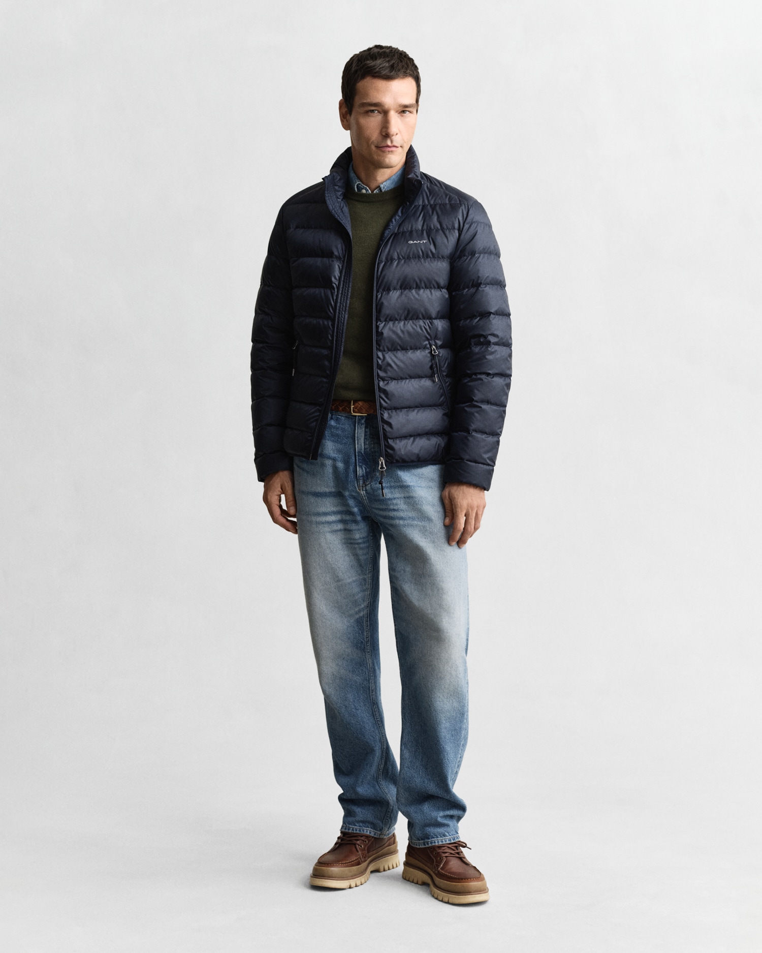 Gant Steppjacke »LIGHT DOWN JACKET« 2-Wege-Reißverschluss, Übergangsjacke, regular fit