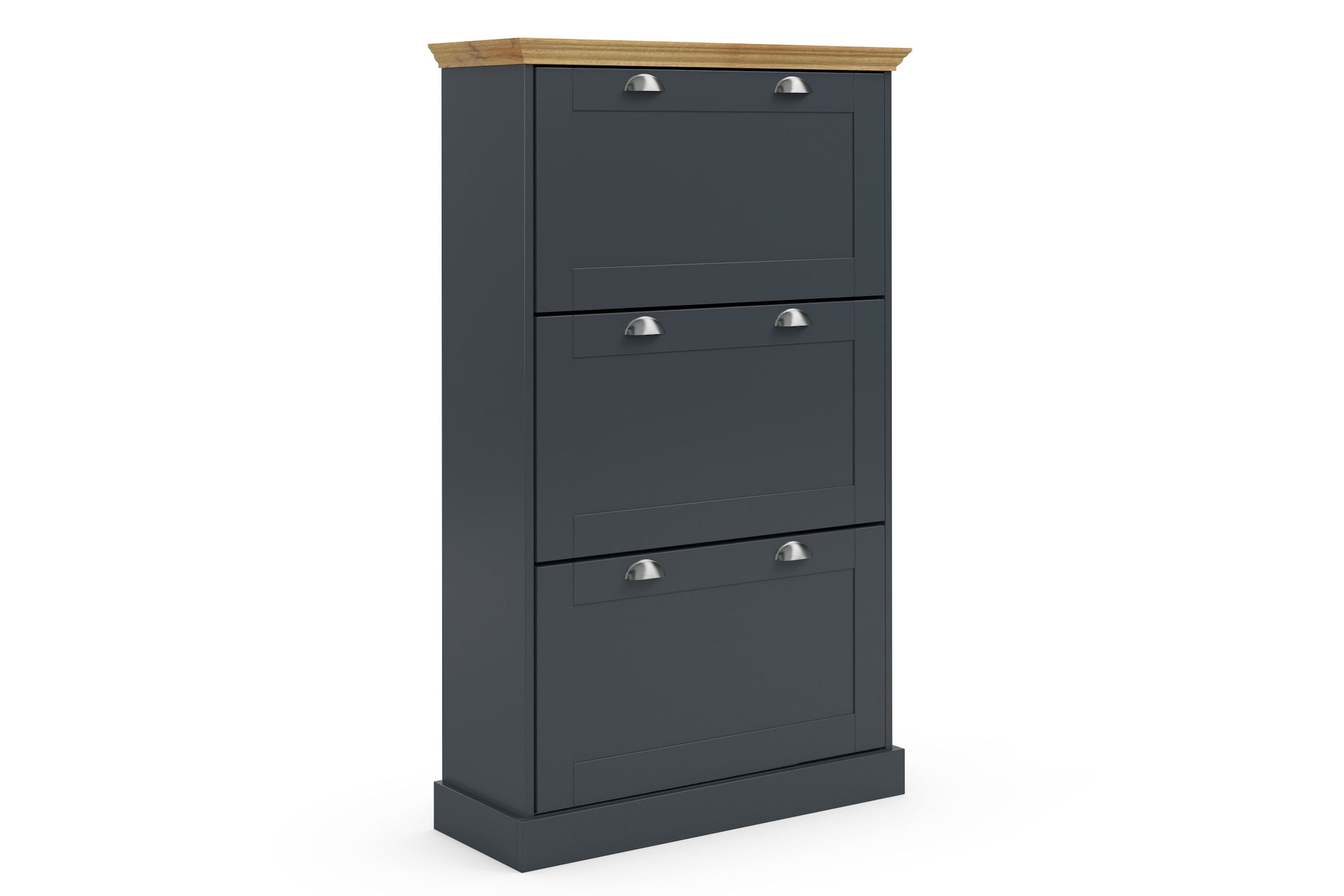 Home affaire Schuhschrank »Motala«, mit 3 Klappen, Platz für 18-20 paar Schuhe, Breite 80 cm, Höhe 132 cm
