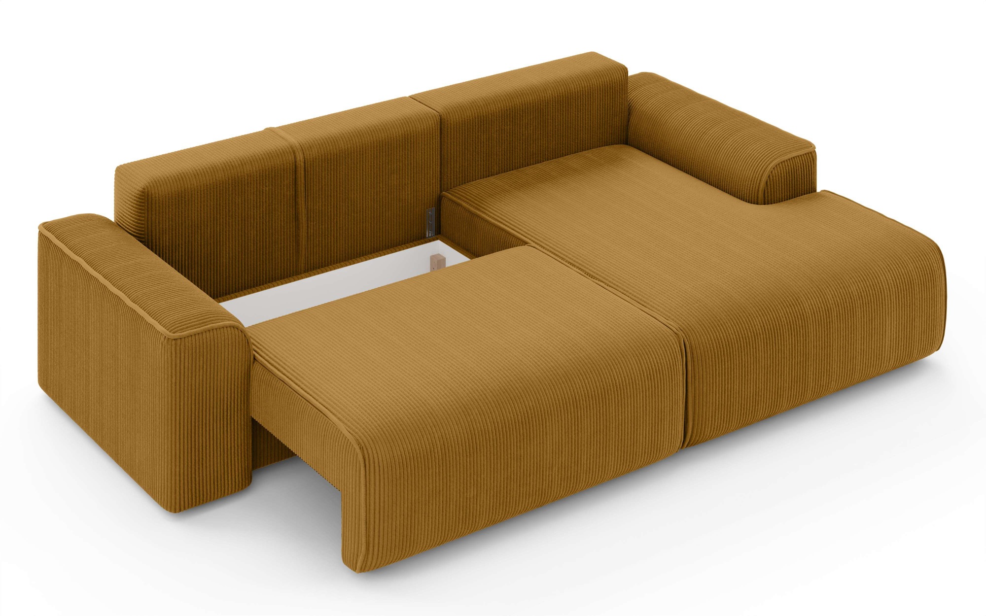 Home affaire Ecksofa »Santenay mit Bettfunktion und Bettkasten, Maße: B/T/H 266/164/90 cm«, L-Form mit Wellenfederung, Schlaffläche: 140x213 cm, auch in Cord