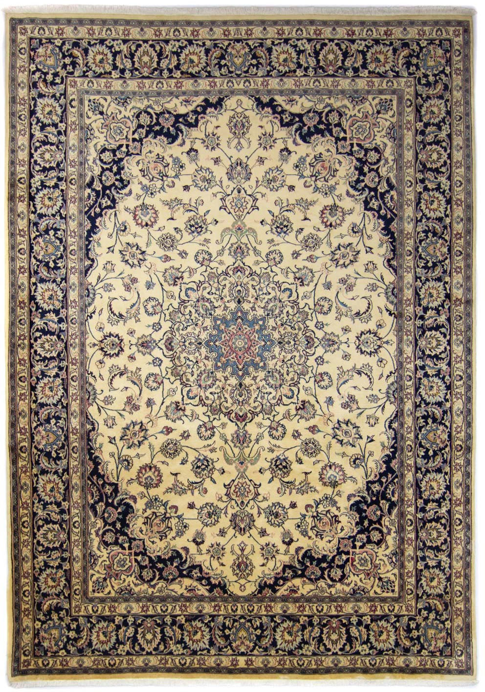 Bild von morgenland Wollteppich »Maschad Medaillon Beige chiaro 347 x 244 cm«, rechteckig