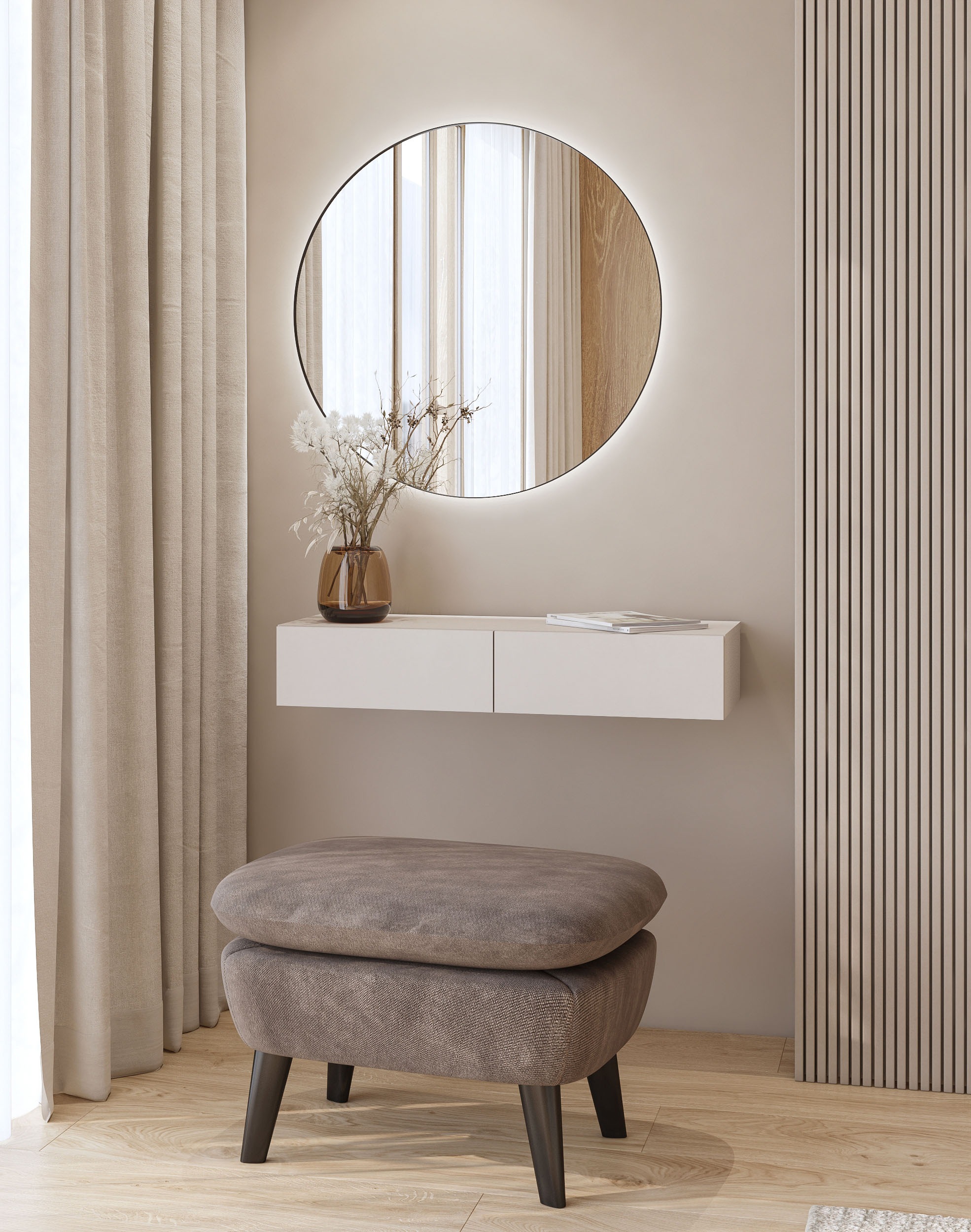 OTTO home Schminktisch »Jukon, Breite 90 cm, moderner Schminktisch incl. Sp günstig online kaufen