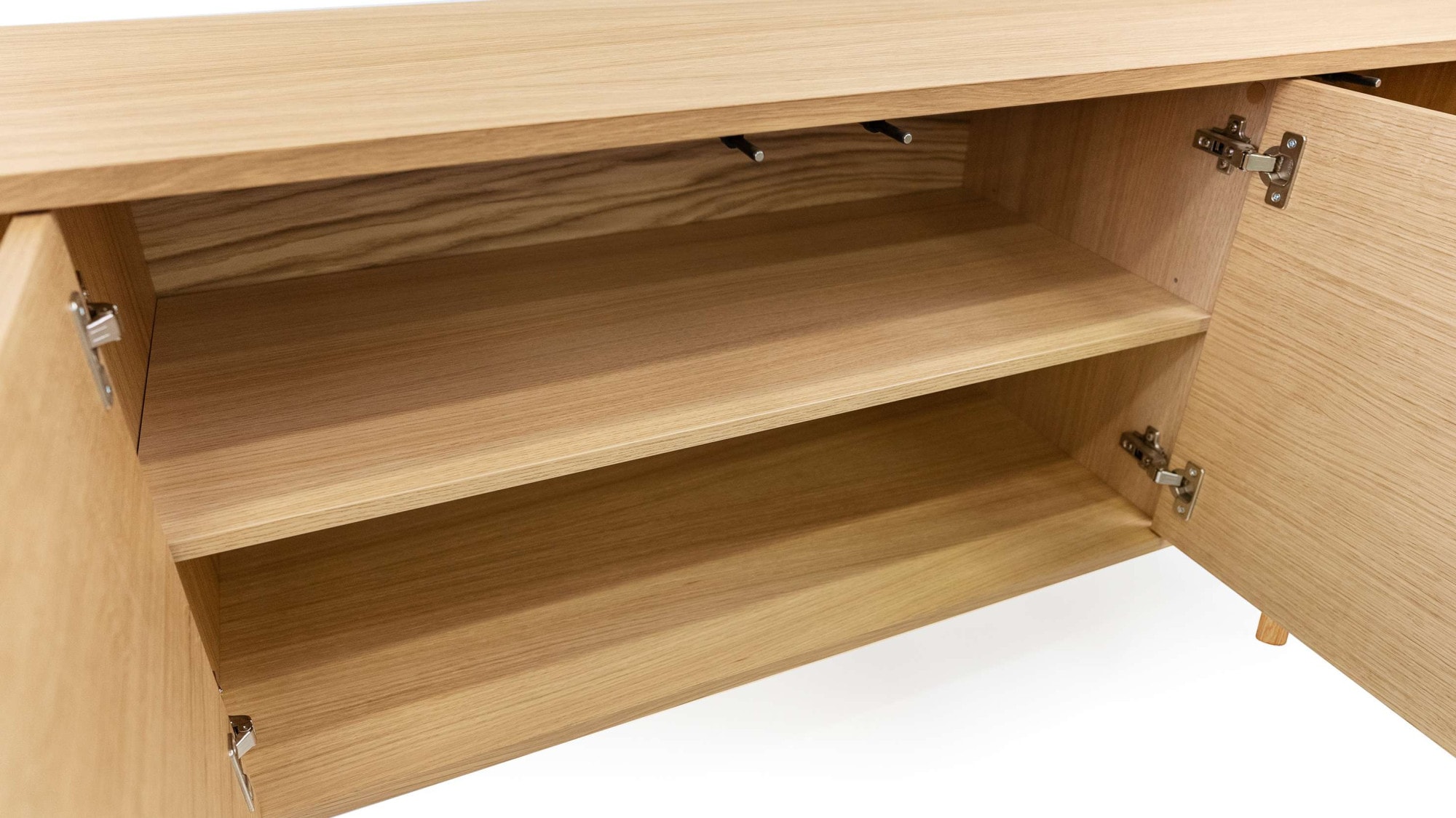 Woodman Sideboard »Shift«, mit Echtholzfurnier aus Eiche, Breite 189 cm, mit Push-to-Open