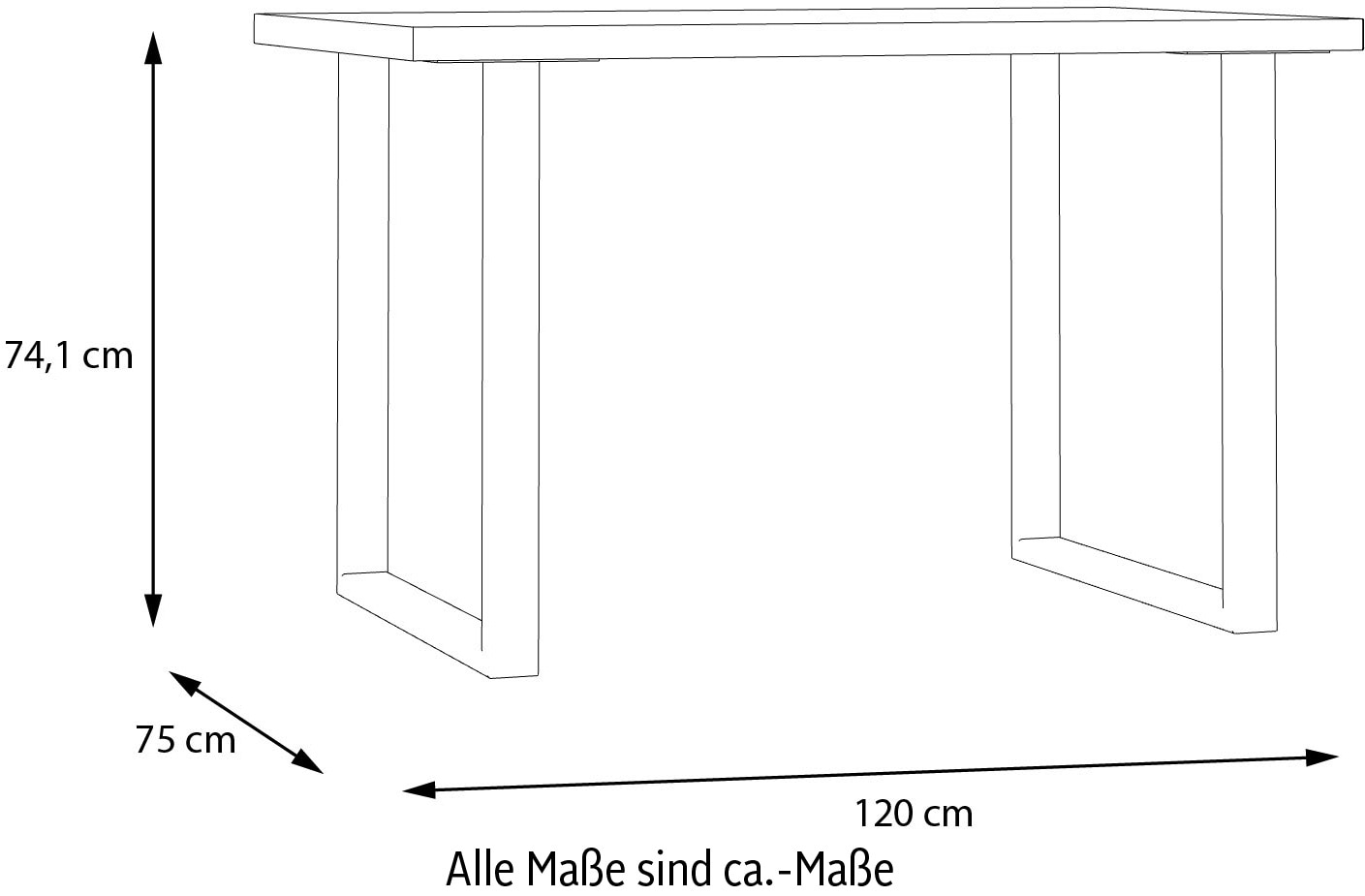 FORTE Schreibtisch »Keflav«, Breite 120 cm