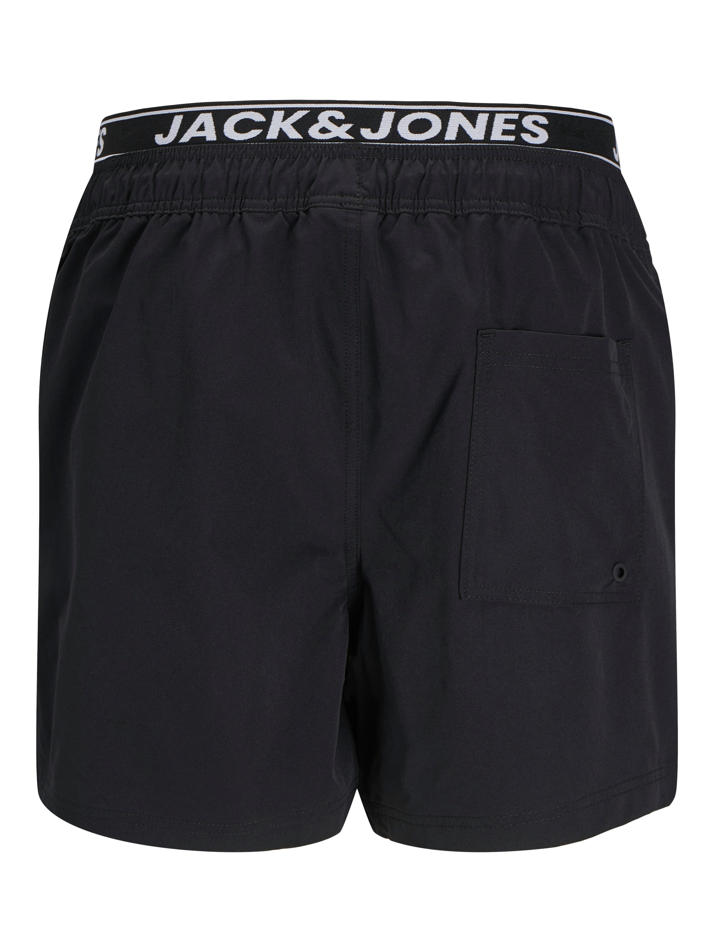 Jack & Jones Junior Badeshorts »JPSTMAUI mit Double Layer Optik und Kordelzug«, unifarben, modisch, regular fit, Web